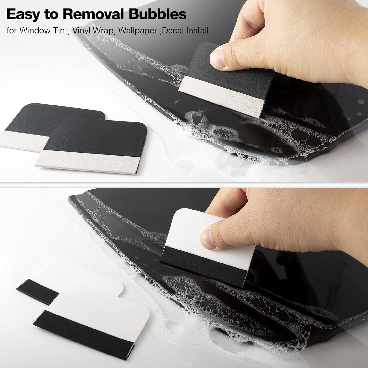 imageGomake 10pcs Vinyl Squeegee Wallpaper Smoothing Tool Screen Pretector Squeegee for Removing Air Bubbles or Removing Glass DecalsStyle B