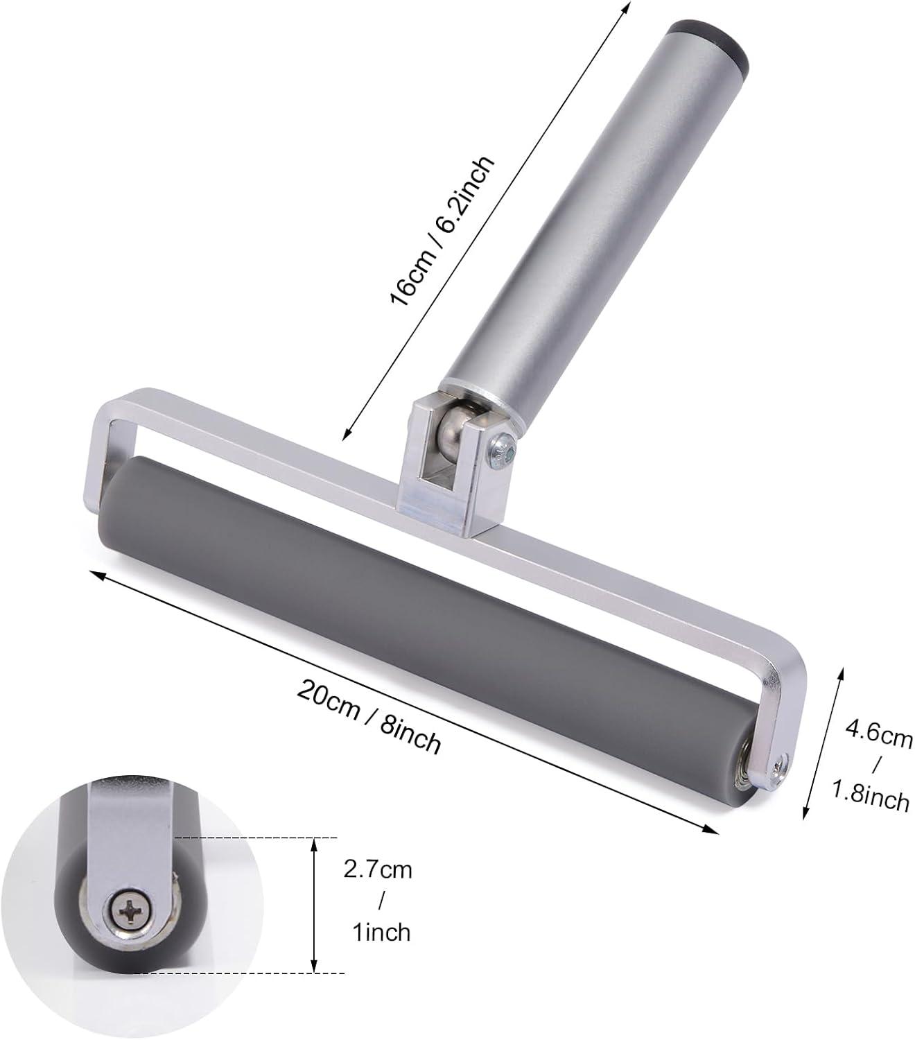 imageGomake 12 Inch Rubber Pasting Roller Squeegee Rolling Wheel Power Cleaner Rubber Rollers for Crafting Glue Roller Paint Brush for Printmaking Stamping Gluing Anti Skid Tape Construction8inch