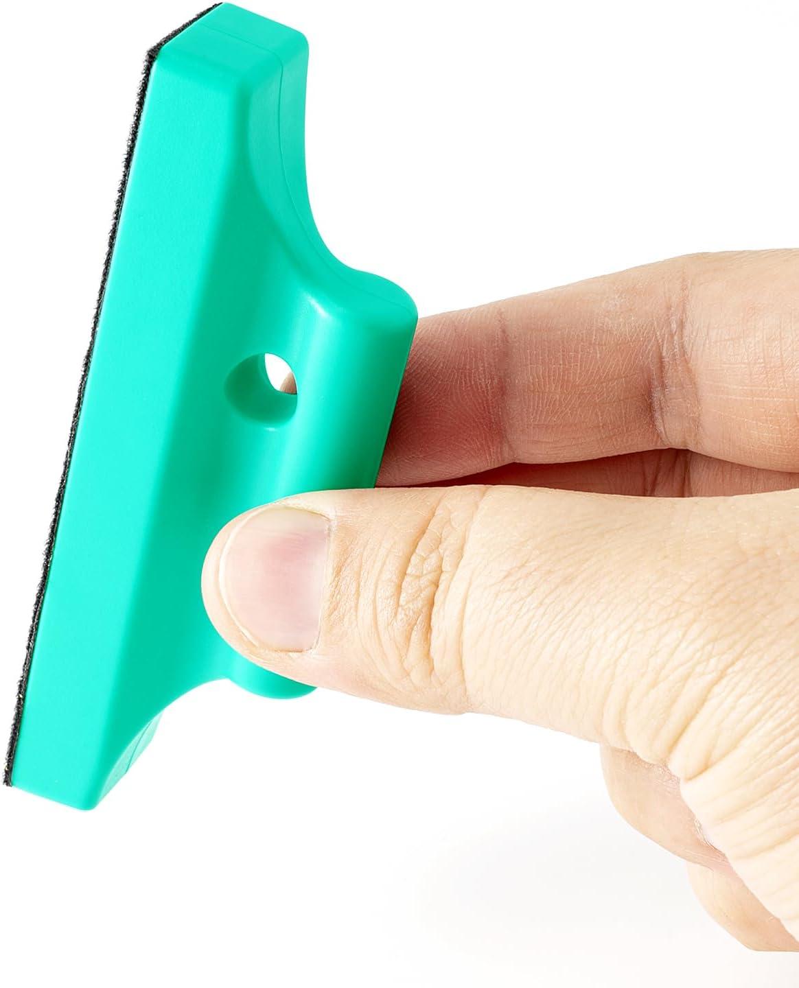 imageGomake 2PCS Strong Magnetic Magnet Holder Auto Vinyl Wrap Strip Magnet Holder with AntiScratch Buffer for Car Vinyl WrapTint Film and Sign Mark Graphics Positioning Tool Car WrappingCyanblue