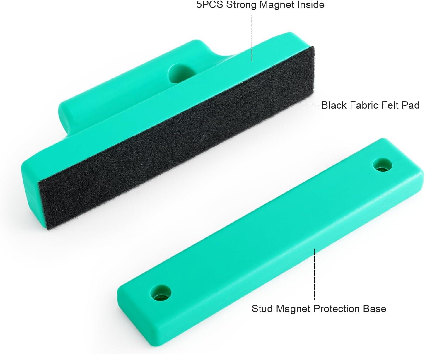 imageGomake 2PCS Strong Magnetic Magnet Holder Auto Vinyl Wrap Strip Magnet Holder with AntiScratch Buffer for Car Vinyl WrapTint Film and Sign Mark Graphics Positioning Tool Car WrappingCyanblue