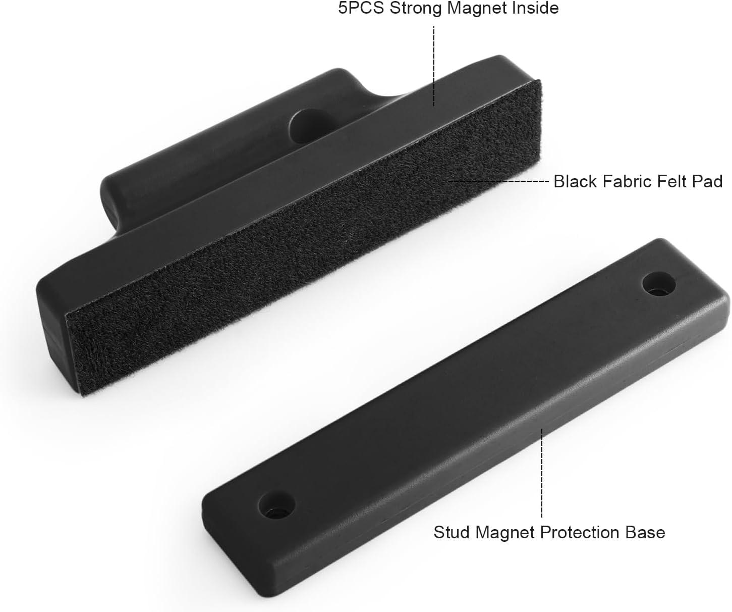 imageGomake 2PCS Strong Magnetic Magnet Holder Auto Vinyl Wrap Strip Magnet Holder with AntiScratch Buffer for Car Vinyl WrapTint Film and Sign Mark Graphics Positioning Tool Car WrappingBlack