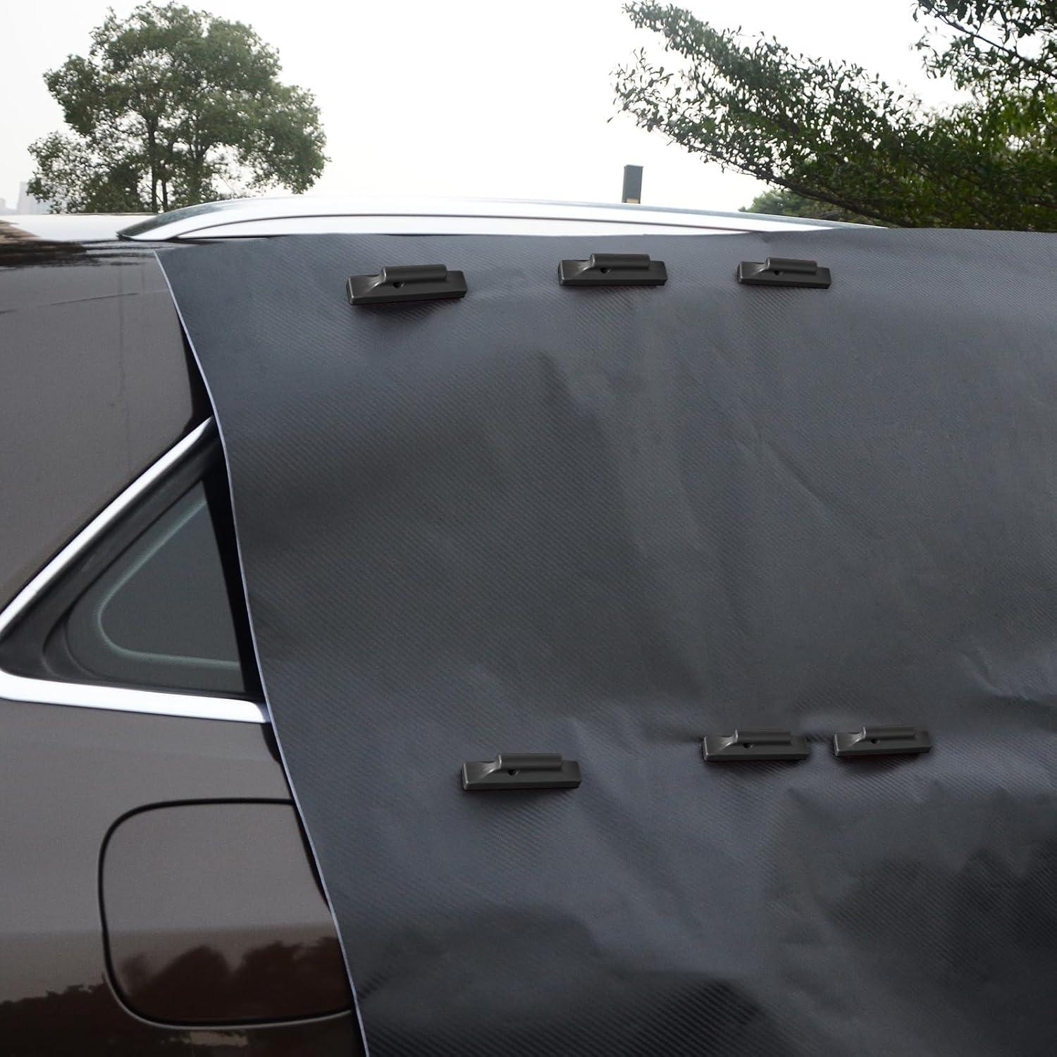 imageGomake 2PCS Strong Magnetic Magnet Holder Auto Vinyl Wrap Strip Magnet Holder with AntiScratch Buffer for Car Vinyl WrapTint Film and Sign Mark Graphics Positioning Tool Car WrappingBlack