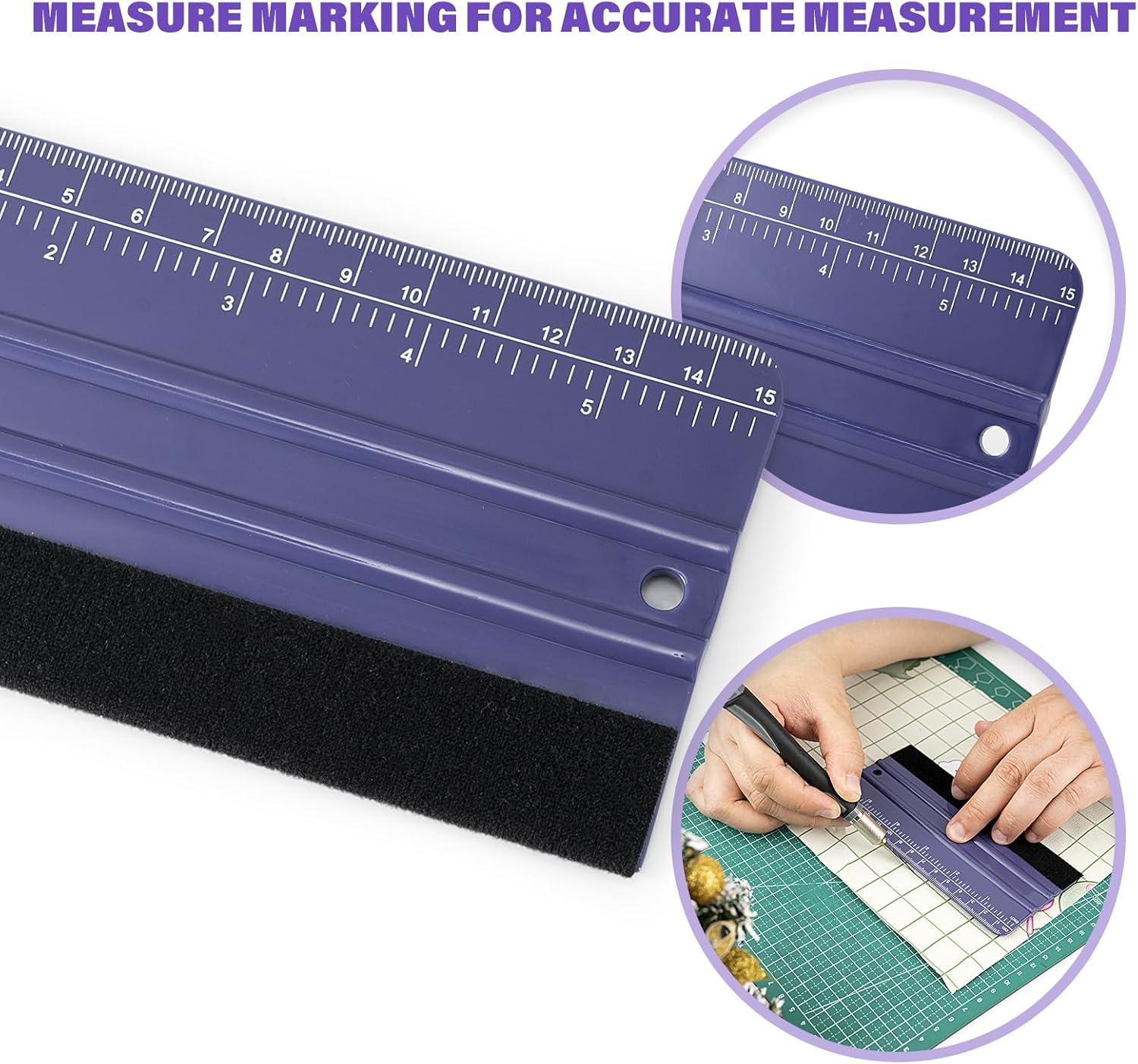 imageGomake 2PCS Vinyl Wrap Squeegee with 6PCS Squeegee Felt Fabric for Tint Film Decal Squeegee Application Tool Vinyl Wrap Installation Wallpaper Smooth Tool GreenPurple