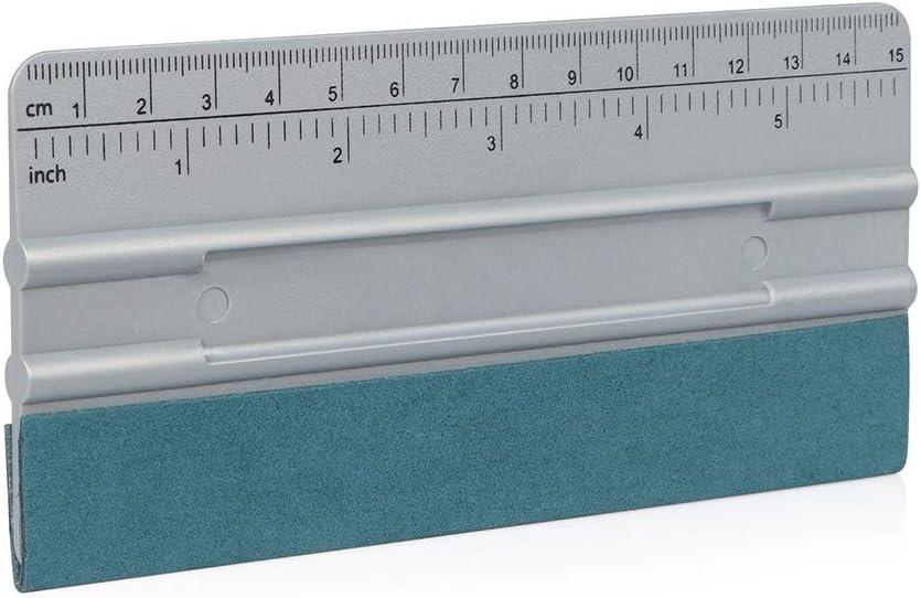 imageGomake 3pcs 76inch Vinyl Wrap Squeegee with Felt Edge Measuring Guidelines Ideal for Automotive Vinyl Film Wrapping ampamp Window Tint Film ApplicationGray With Green