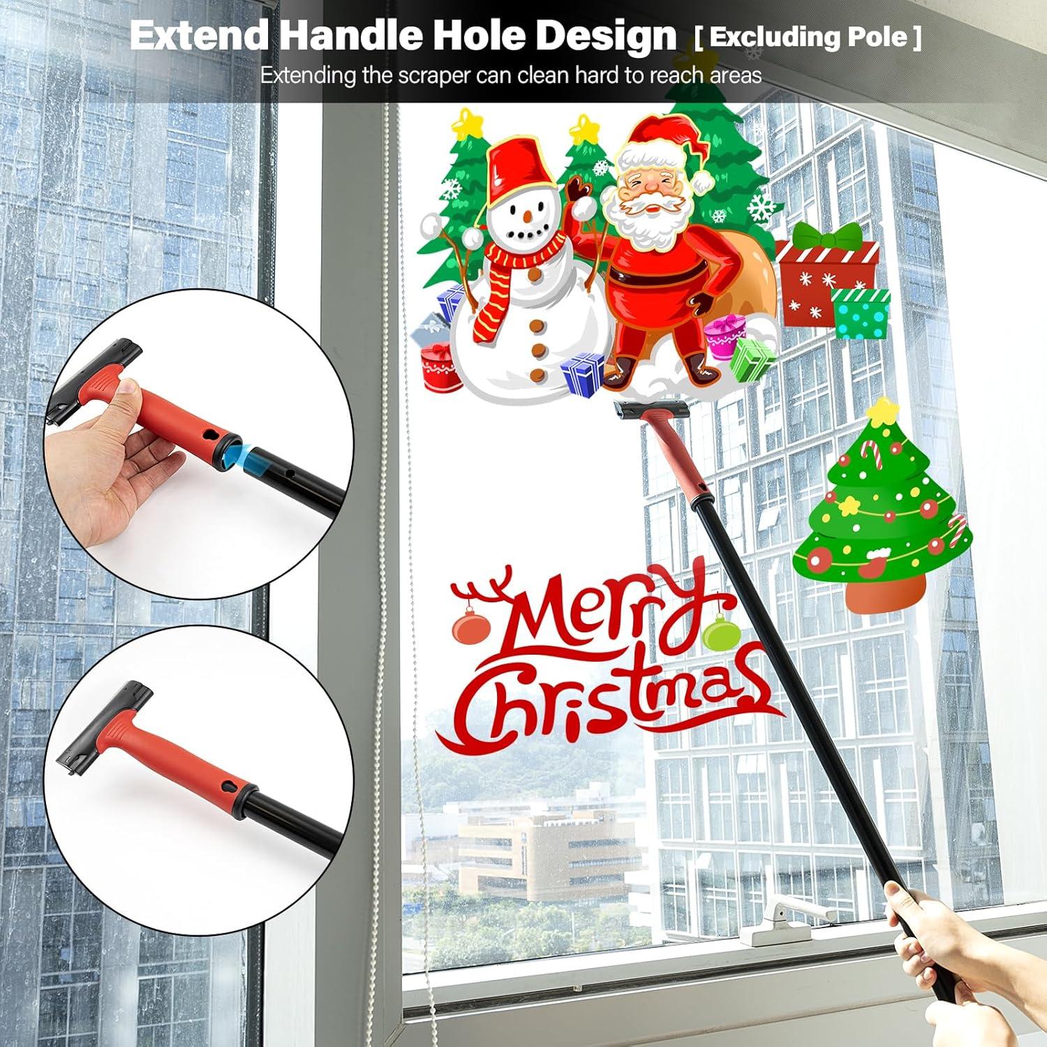 imageGomake 4 Inch Razor Blade Scraper Tool Razor Scraper with Extra Razor Blades Cleaning Scraper Remover for Removal Floor Stove Scraping Labels and Decals Sticker on Car Window Glass W81W81