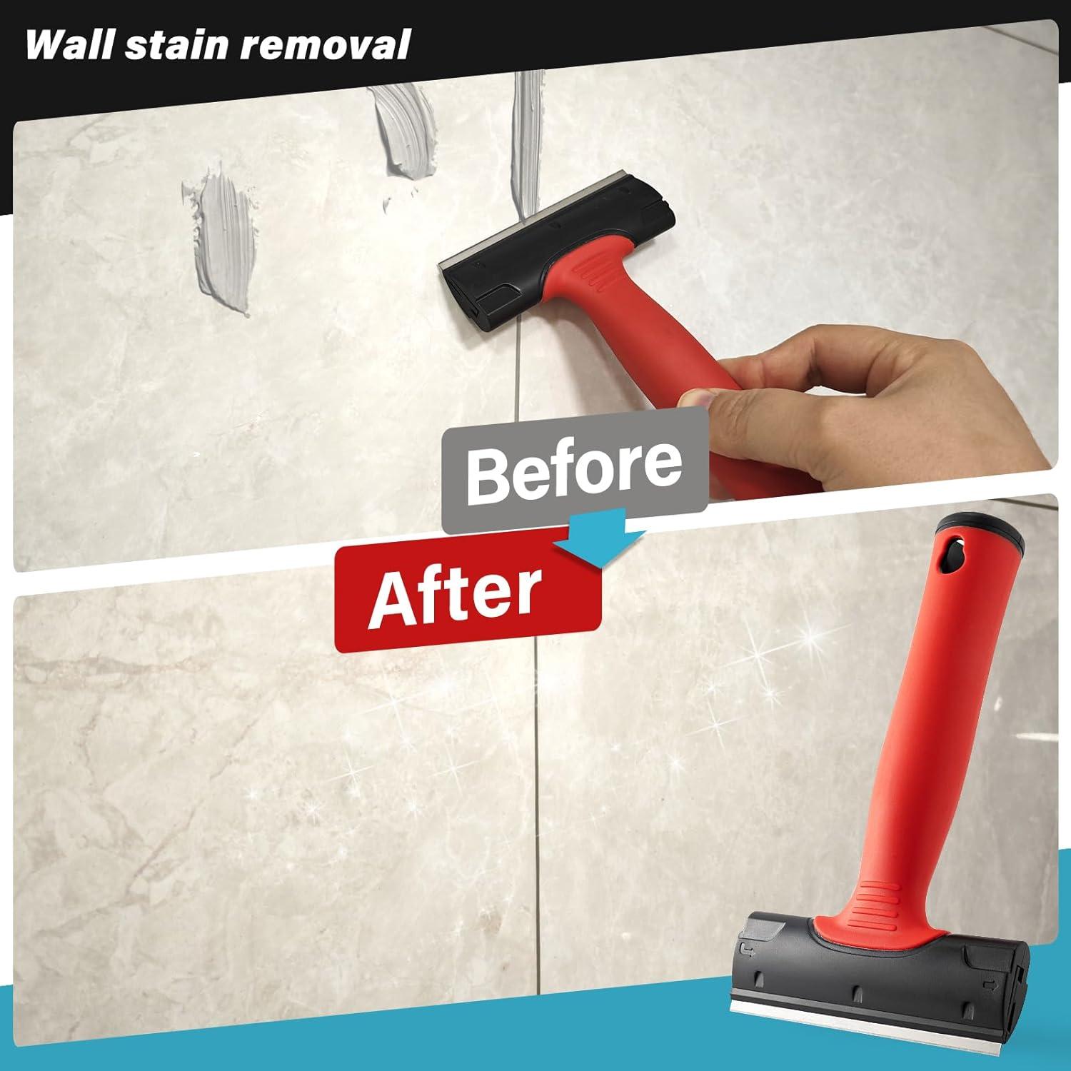 imageGomake 4 Inch Razor Blade Scraper Tool Razor Scraper with Extra Razor Blades Cleaning Scraper Remover for Removal Floor Stove Scraping Labels and Decals Sticker on Car Window Glass W81W81