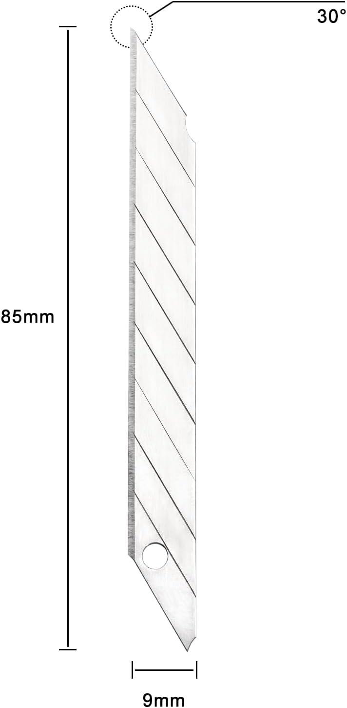 imageGomake 9mm Utility Knife Replacement Blades Snap Off Blades for 9MM Universal Art KnifeStainless Steel Blades Use in Office Home Arts Crafts  100PCS30 degree Carbon Steel