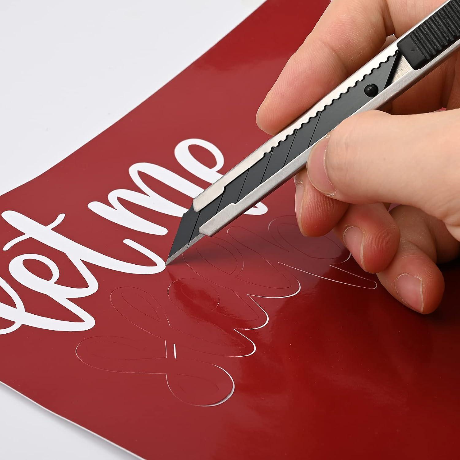 imageGomake 9mm Utility Knife Replacement Blades Snap Off Blades for 9MM Universal Art KnifeStainless Steel Blades Use in Office Home Arts Crafts  100PCS30 degree Carbon SteelBlack