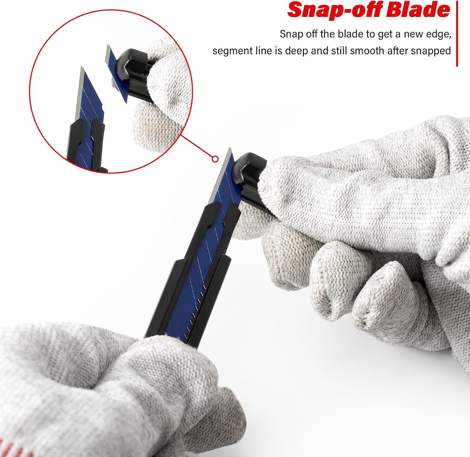 imageGomake 9mm Utility Knife Replacement Blades30 Degree Snap Off Carbon Steel Knife Blades for Retractable Cutting Knives Hobby Craft Box Cutter 100PCS BlueBlue