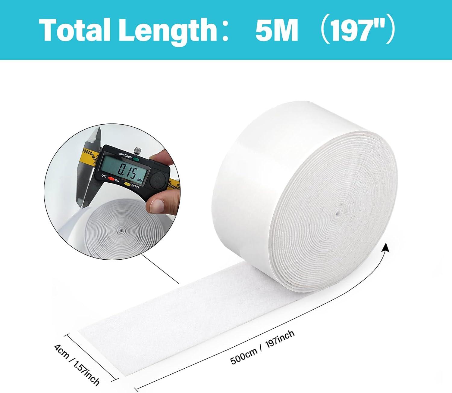 imageGomake Adhesive Felt Tape Vinyl Squeegee Buffer White SelfAdhesive Soft Fiber Felt Roll for Vinyl Squeegee Replacement and Protecting Furniture Hard Surfaces DIY Adhesive1969 inch LengthWhiteBlack