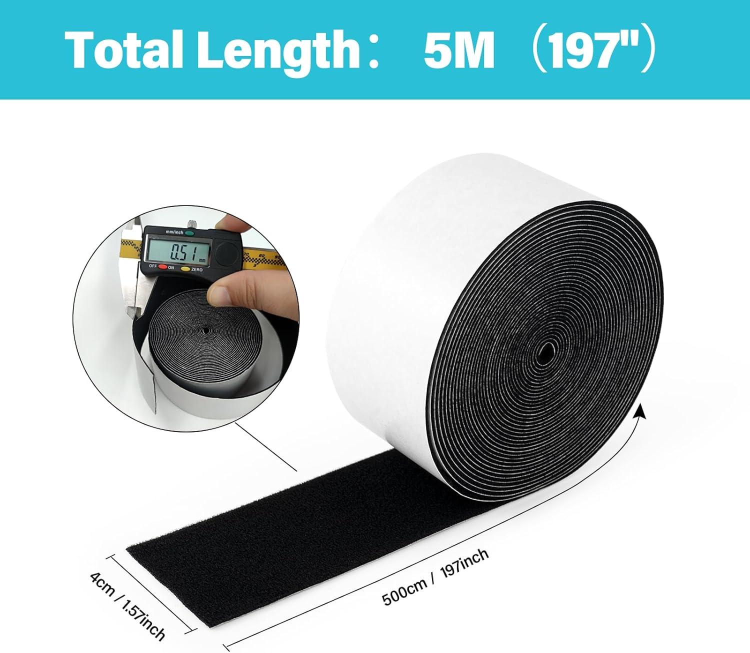 imageGomake Adhesive Felt Tape Vinyl Squeegee Buffer White SelfAdhesive Soft Fiber Felt Roll for Vinyl Squeegee Replacement and Protecting Furniture Hard Surfaces DIY Adhesive1969 inch LengthBlack