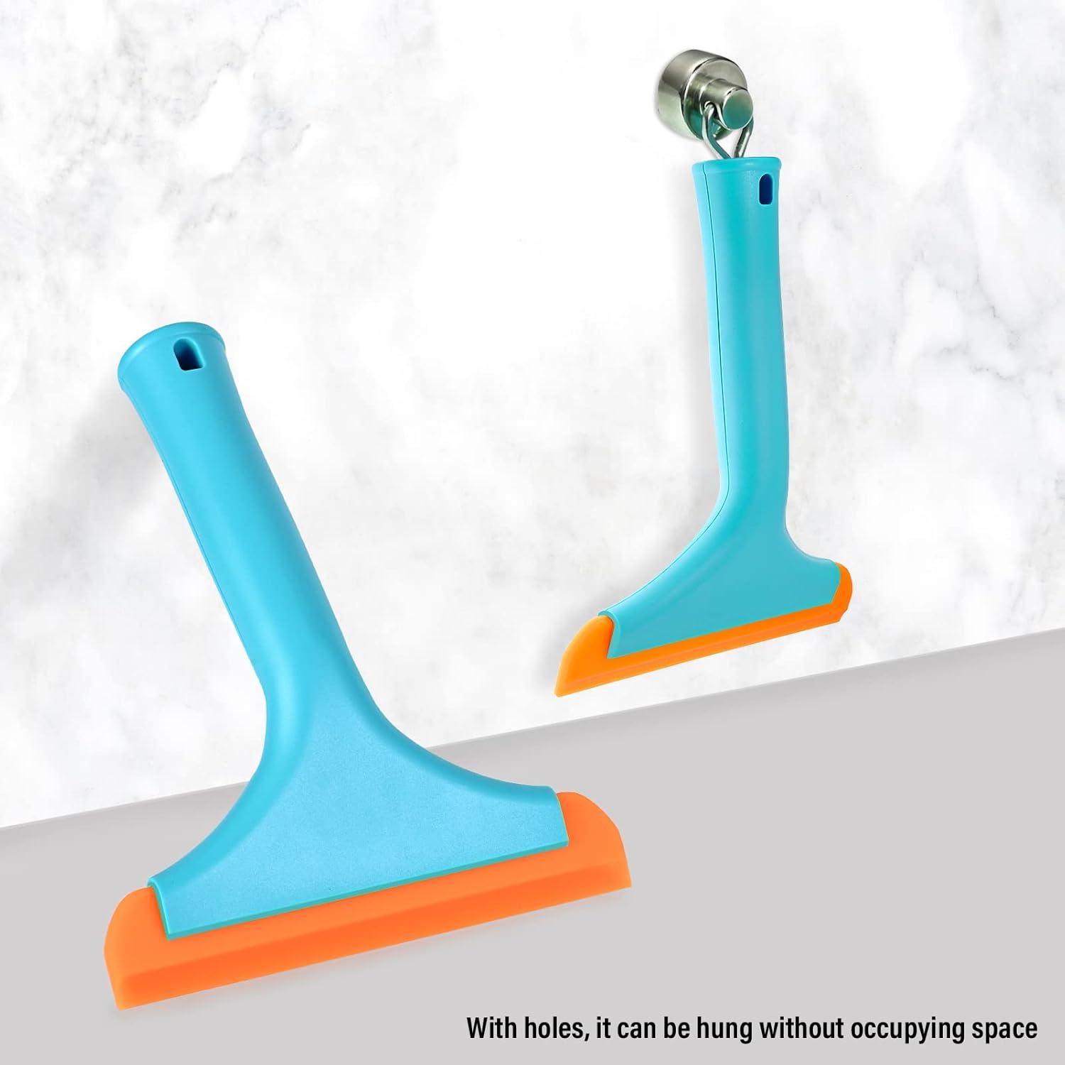 imageGomake Small Rubber Squeegee Window Shower Squeegee Cleaning KitAuto Water Blade Squeegee for Shower Glass DoorCar Windshield Window Mirror BathroomCountertop CleaningGreenorange