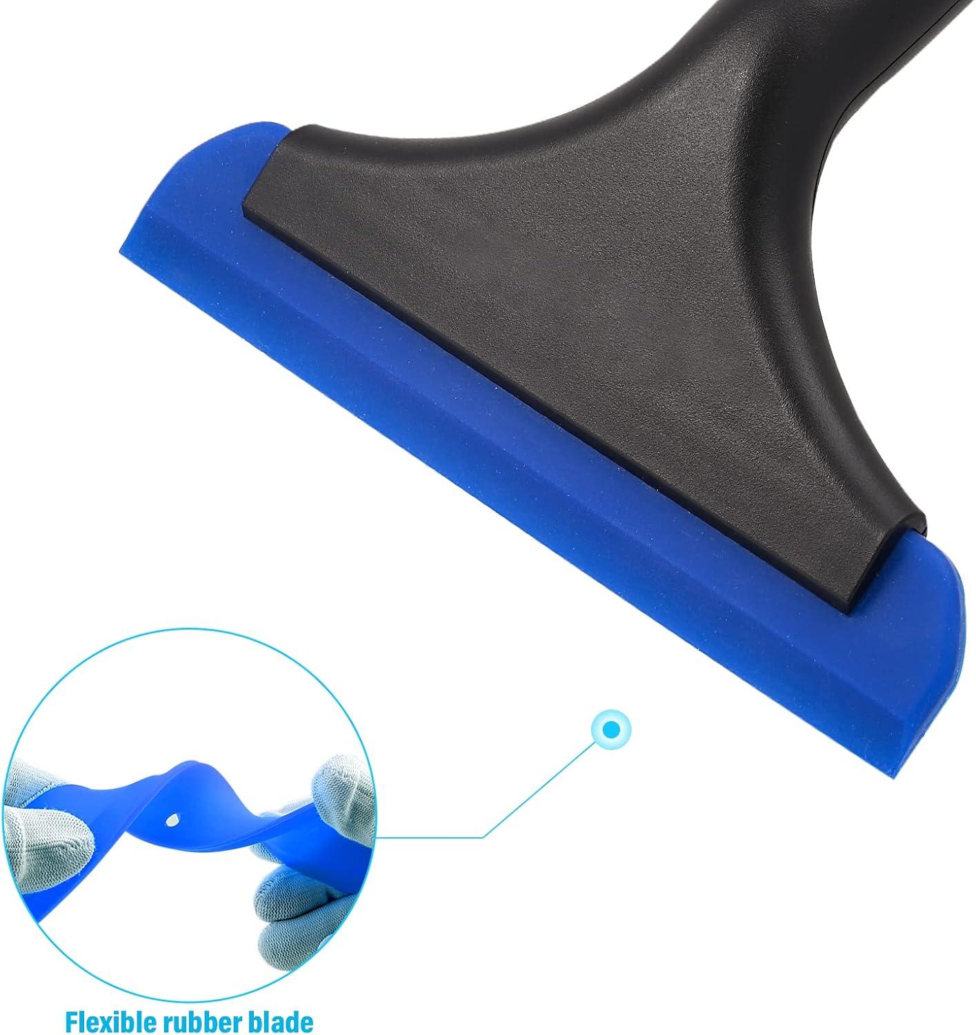 imageGomake Small Silicone Squeegee Window Shower Squeegee ToolAuto Water Blade for Car Windshield Window Mirror Glass DoorBathroomBlack Blue