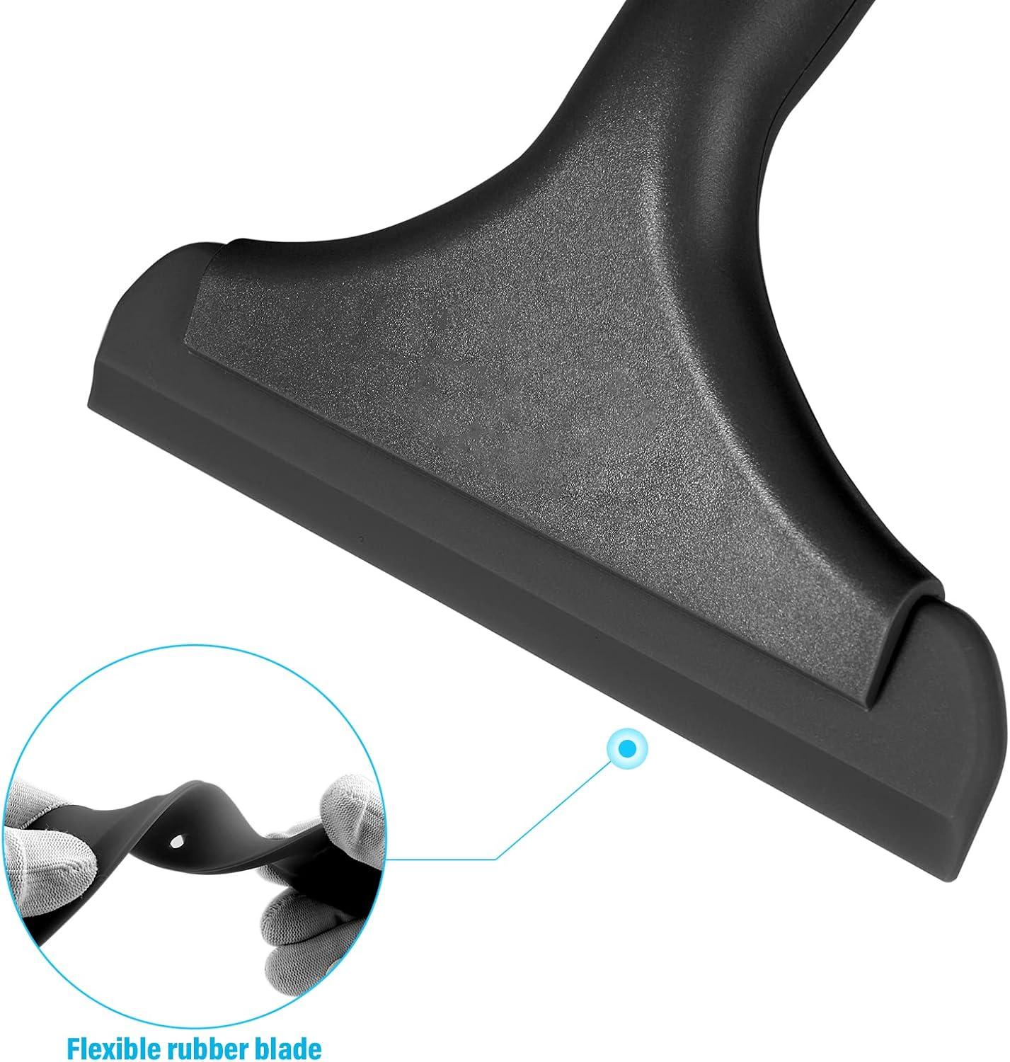 imageGomake Small Silicone Squeegee Window Shower Squeegee ToolAuto Water Blade for Car Windshield Window Mirror Glass DoorBathroomBlackblack