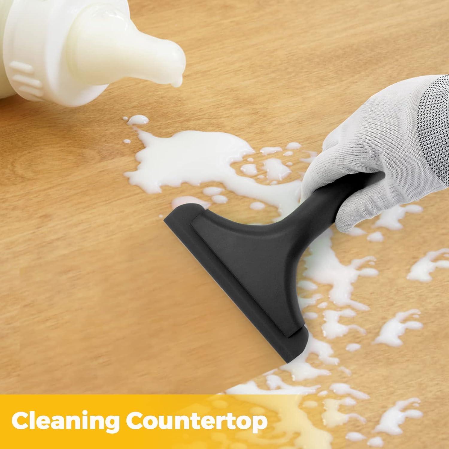 imageGomake Small Silicone Squeegee Window Shower Squeegee ToolAuto Water Blade for Car Windshield Window Mirror Glass DoorBathroomBlackblack