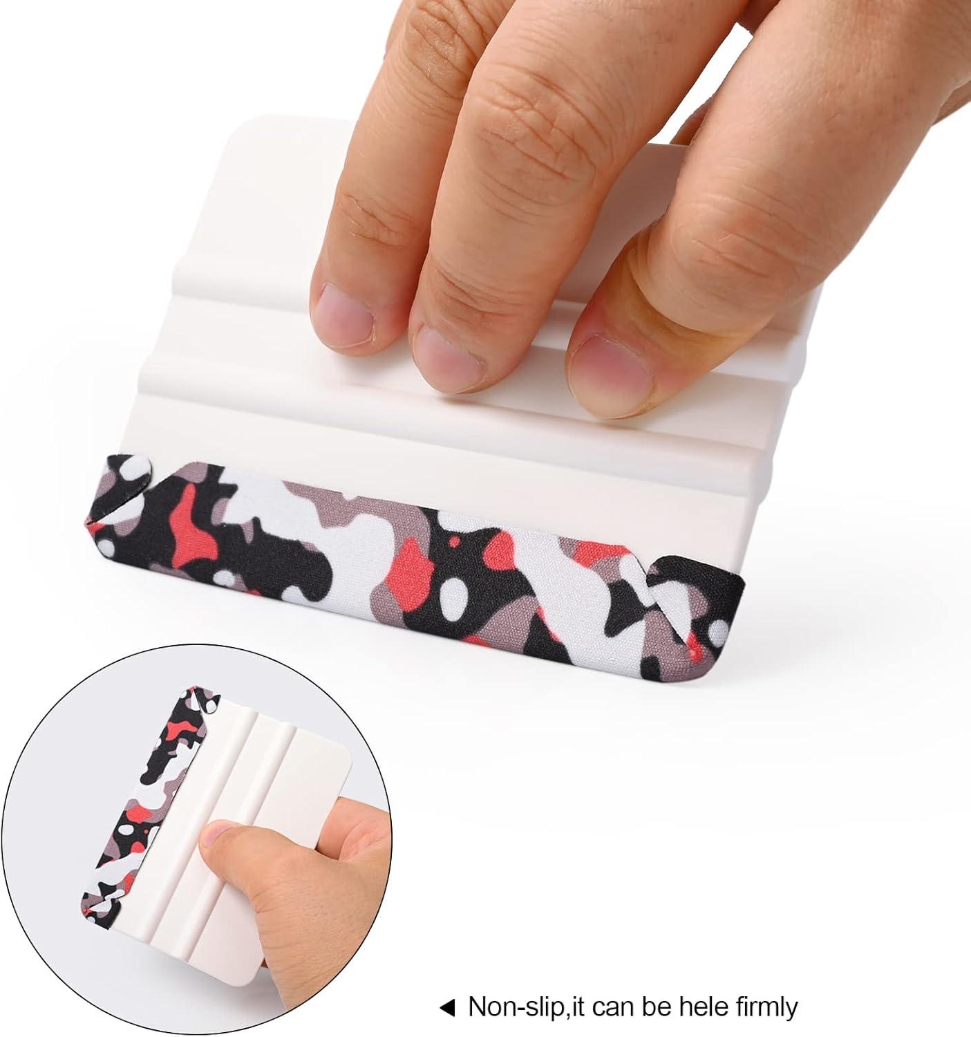 imageGomake Squeegee Felt Buffer Vinyl Wraps Micro Fine Buffer Felt for 4 Inch Squeegee Car Window Tinting Tool SelfAdhesive Standard Size Pack of 1010pcs Squeegee With Extra Felt