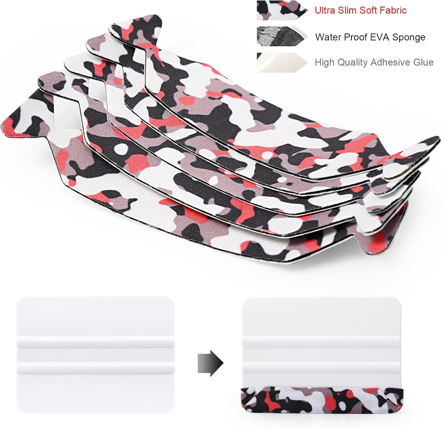 imageGomake Squeegee Felt Buffer Vinyl Wraps Micro Fine Buffer Felt for 4 Inch Squeegee Car Window Tinting Tool SelfAdhesive Standard Size Pack of 1010pcs Squeegee With Extra Felt