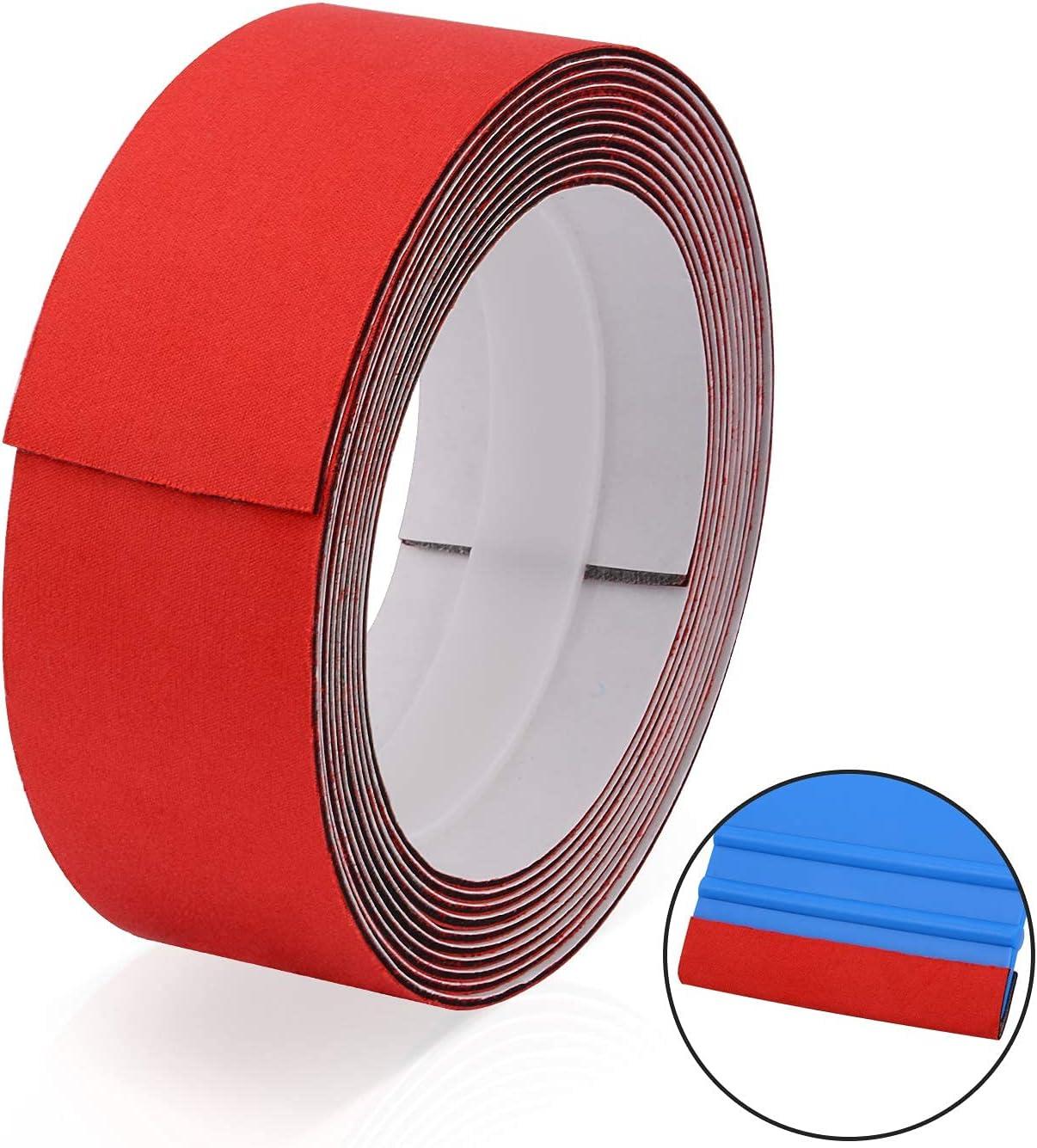 imageGomake Squeegee Felt Buffer Vinyl Wraps Micro Fine Buffer Felt for 4 Inch Squeegee Car Window Tinting Tool SelfAdhesive Standard Size Pack of 103m Felt