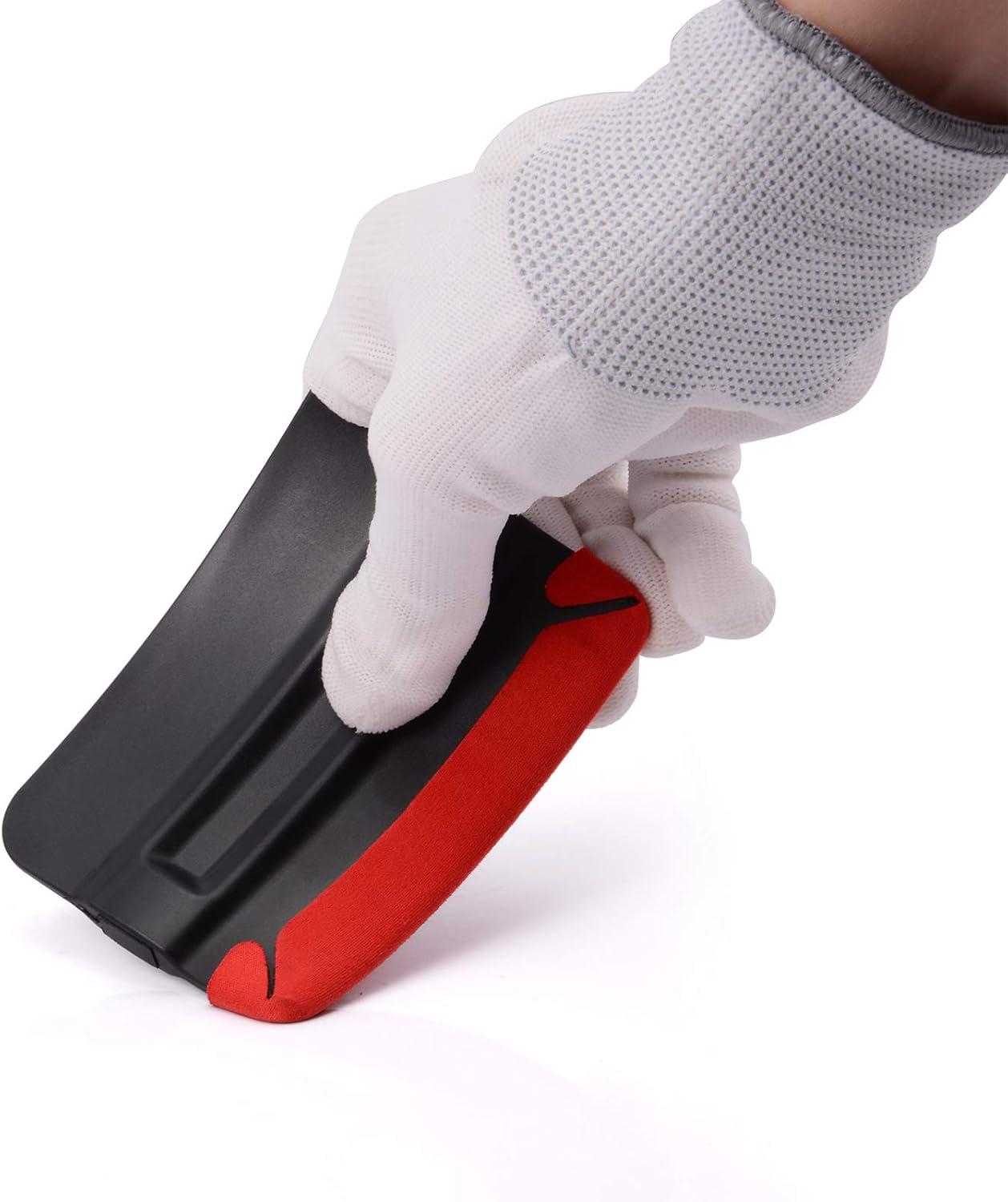 imageGomake Squeegee Felt Buffer Vinyl Wraps Micro Fine Buffer Felt for 4 Inch Squeegee Car Window Tinting Tool SelfAdhesive Standard Size Pack of 103pcs Magnet Squeegee