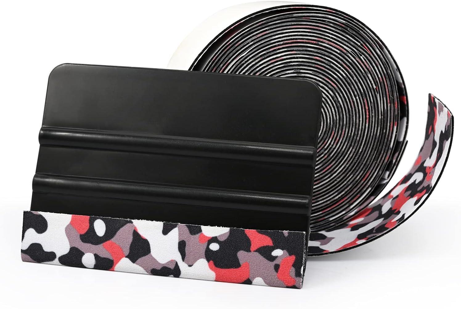 imageGomake Squeegee Felt Buffer Vinyl Wraps Micro Fine Buffer Felt for 4 Inch Squeegee Car Window Tinting Tool SelfAdhesive Standard Size Pack of 105m Camouflage Felt