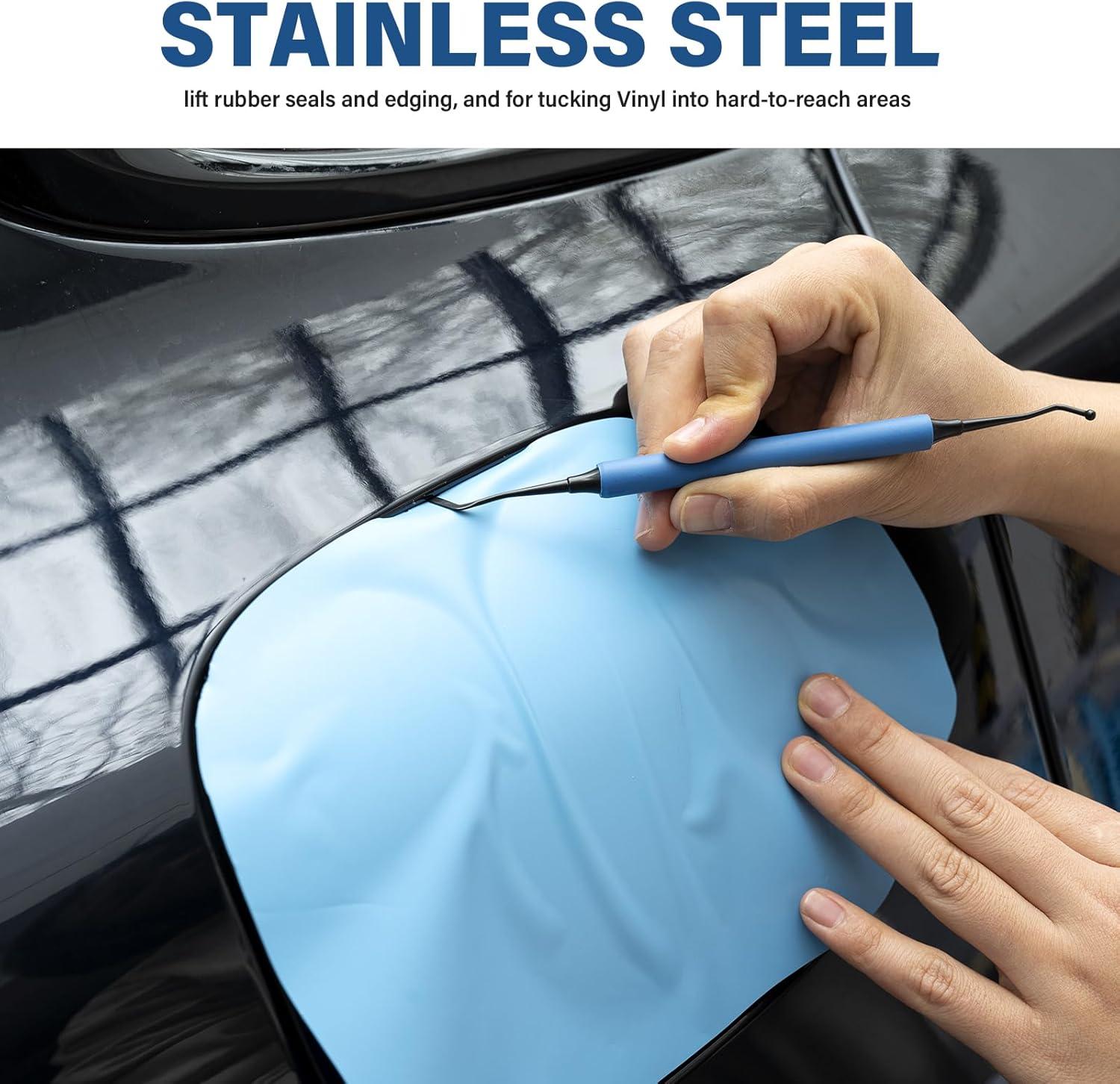imageGomake Stainless Steel Lifting Seals Tool for Tucking Vinyl Wrap Along Trim or Molding AreaCar WrappingVinyl SignWindow Film Installing