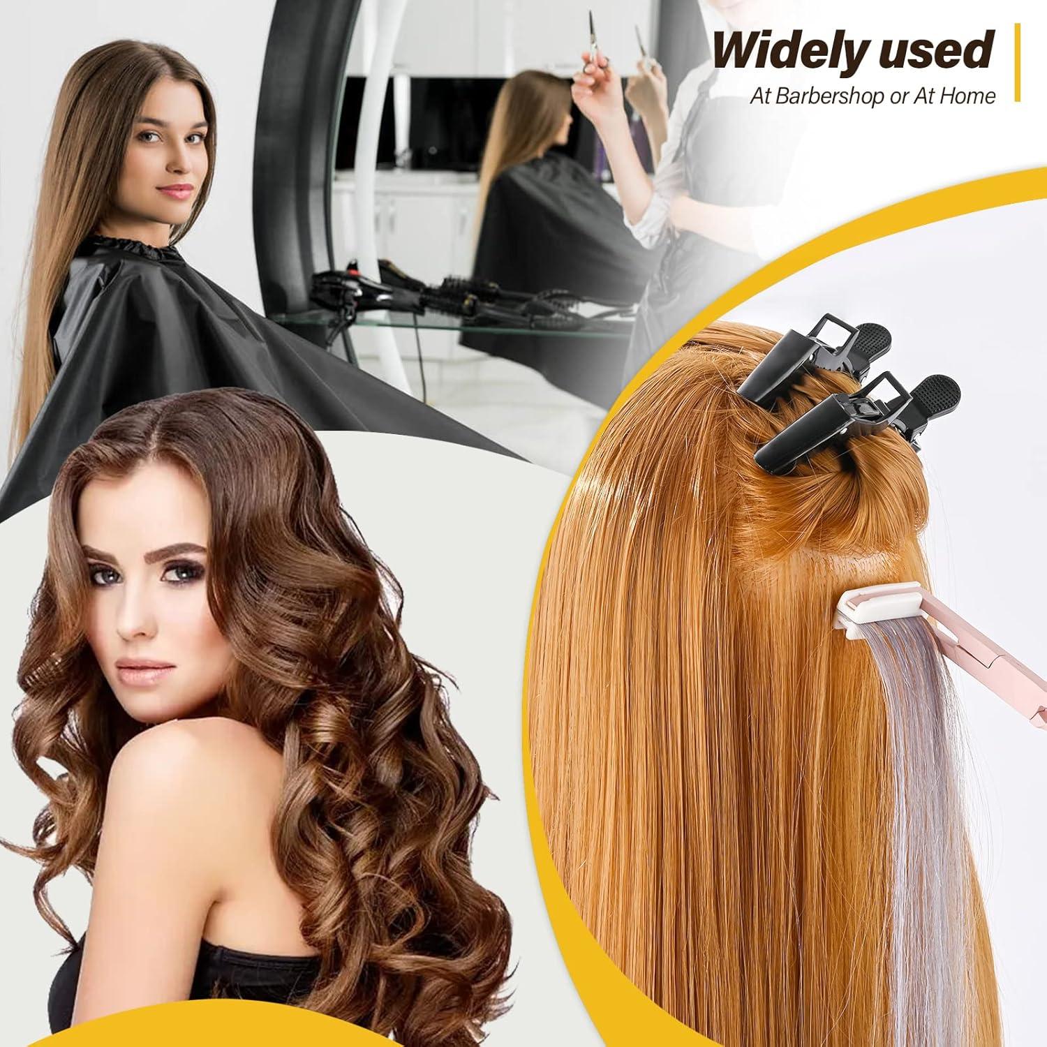 imageGomake Tape in Hair Extension Tools Kit with Flat Surface Stainless Steel Tape in Hair Extensions Sealing Clamp PlierTape Remover Scraper ToolHair Clips Human Hair Extensions Styling ToolsPinkPink