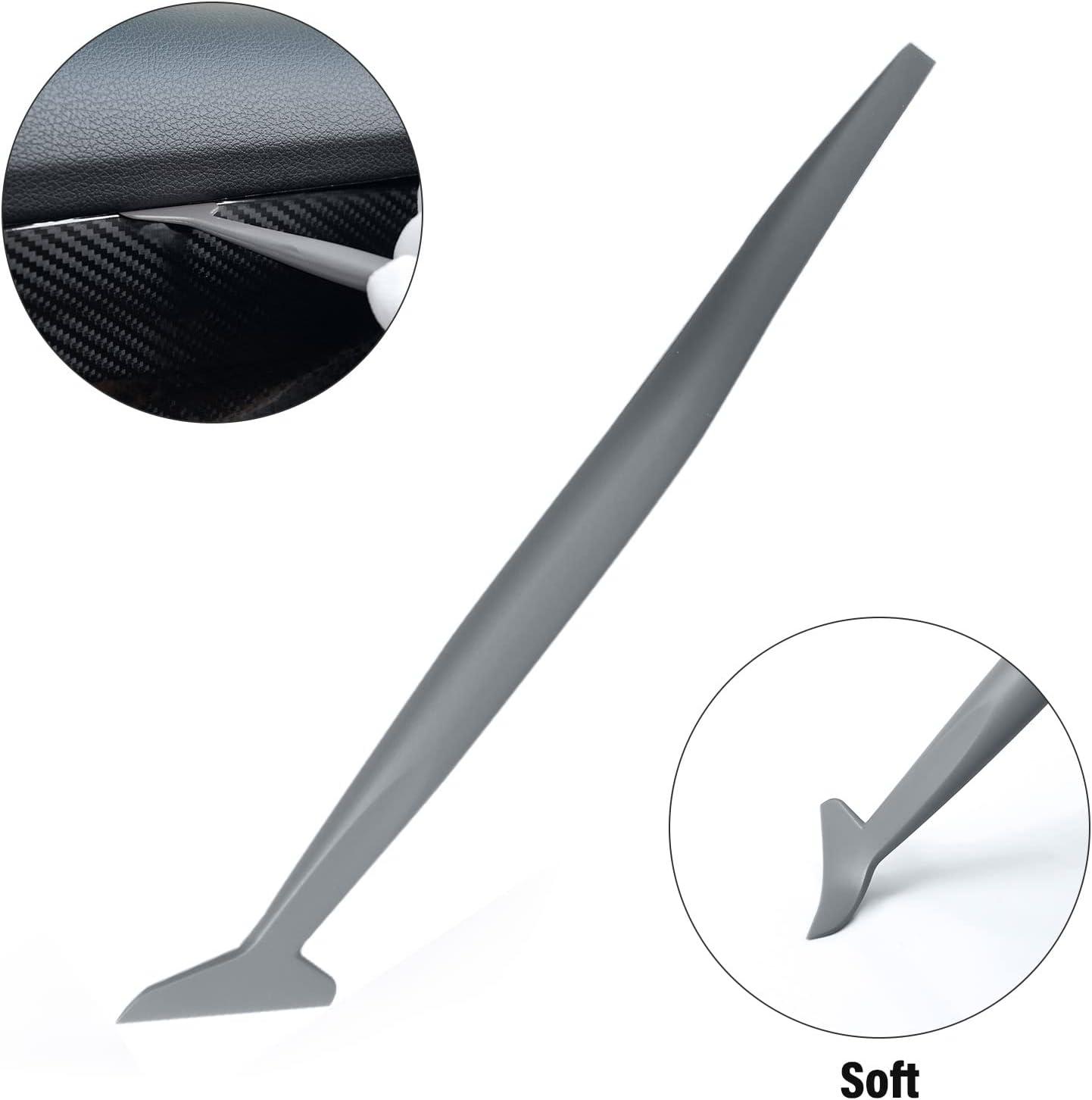 imageGomake Vehicle Vinyl Wrap Tool Kit Window Tinting Tool Include 4 Inch Felt Squeegee Retractable 9mm Utility Knife and Blades Zippy Vinyl Cutter and Mini Go Corner Squeegee for Car WrappingGrey