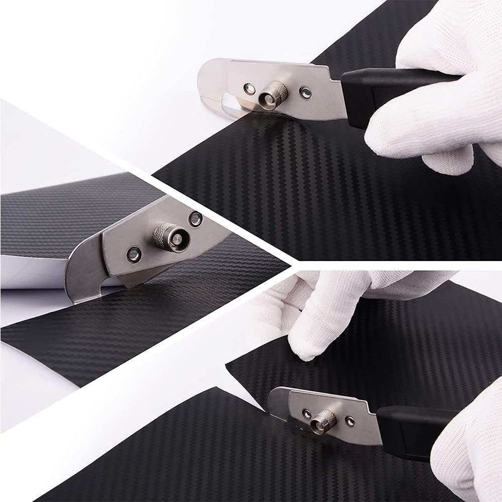 imageGomake Vinyl Backing Cutter Wrapping Paper Cutter Vinyl Knife with PTFE Coating Hidden Blade 30 Degree Snap Off Blade Lockable Utility knife Retractable Box Cutter with Extra 10pcs Replace bladesBacking Knife Utility Knife