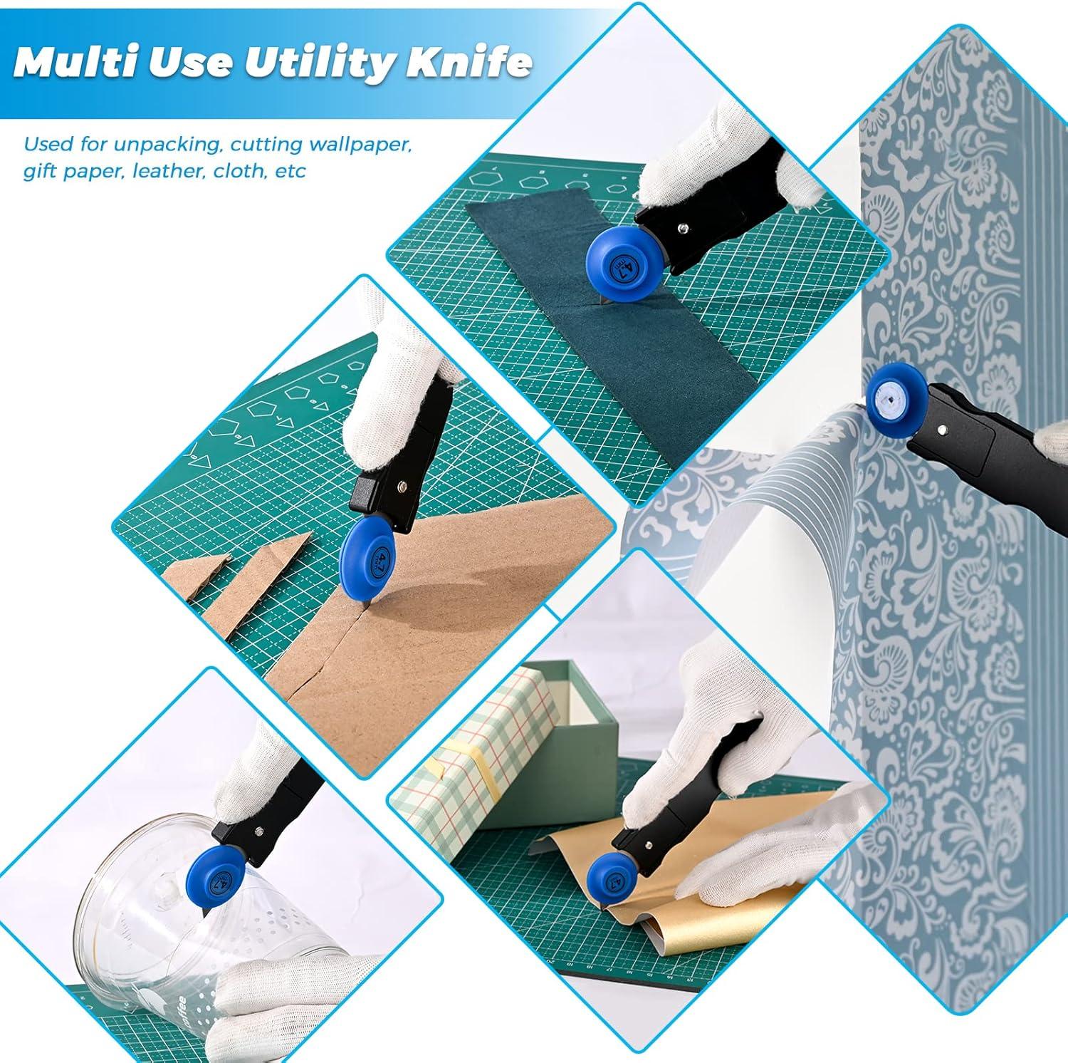 imageGomake Vinyl Wrap Cutter Car Coating Film Window Tint Cutting and Trimming Alloy Roller Positioning Knife Paperback Slitter Knife Car Wrap Film Vinyl GapCutter for Car WrappingWallpaper PastingFilm cutter