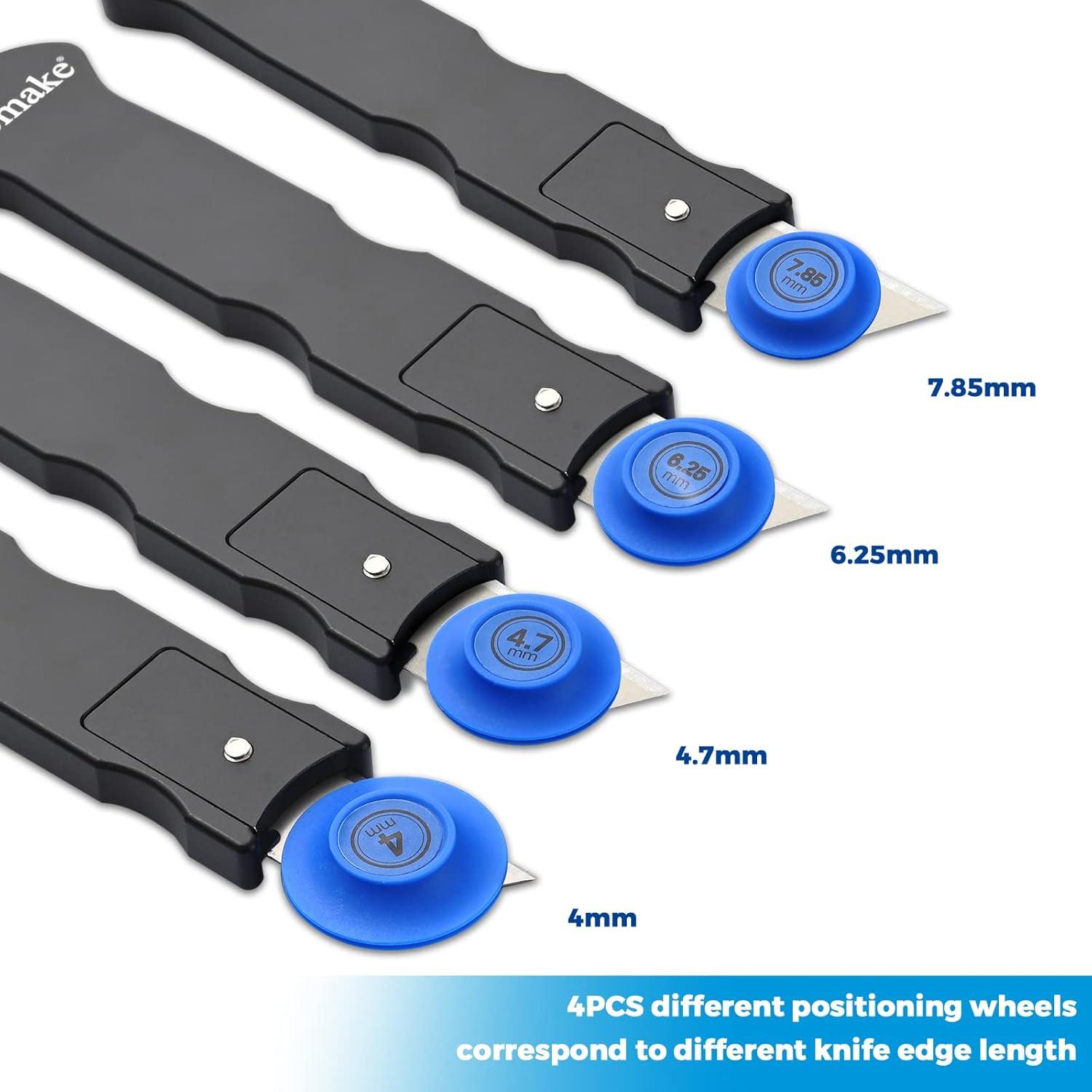 imageGomake Vinyl Wrap Cutter Car Coating Film Window Tint Cutting and Trimming Alloy Roller Positioning Knife Paperback Slitter Knife Car Wrap Film Vinyl GapCutter for Car WrappingWallpaper PastingFilm cutter