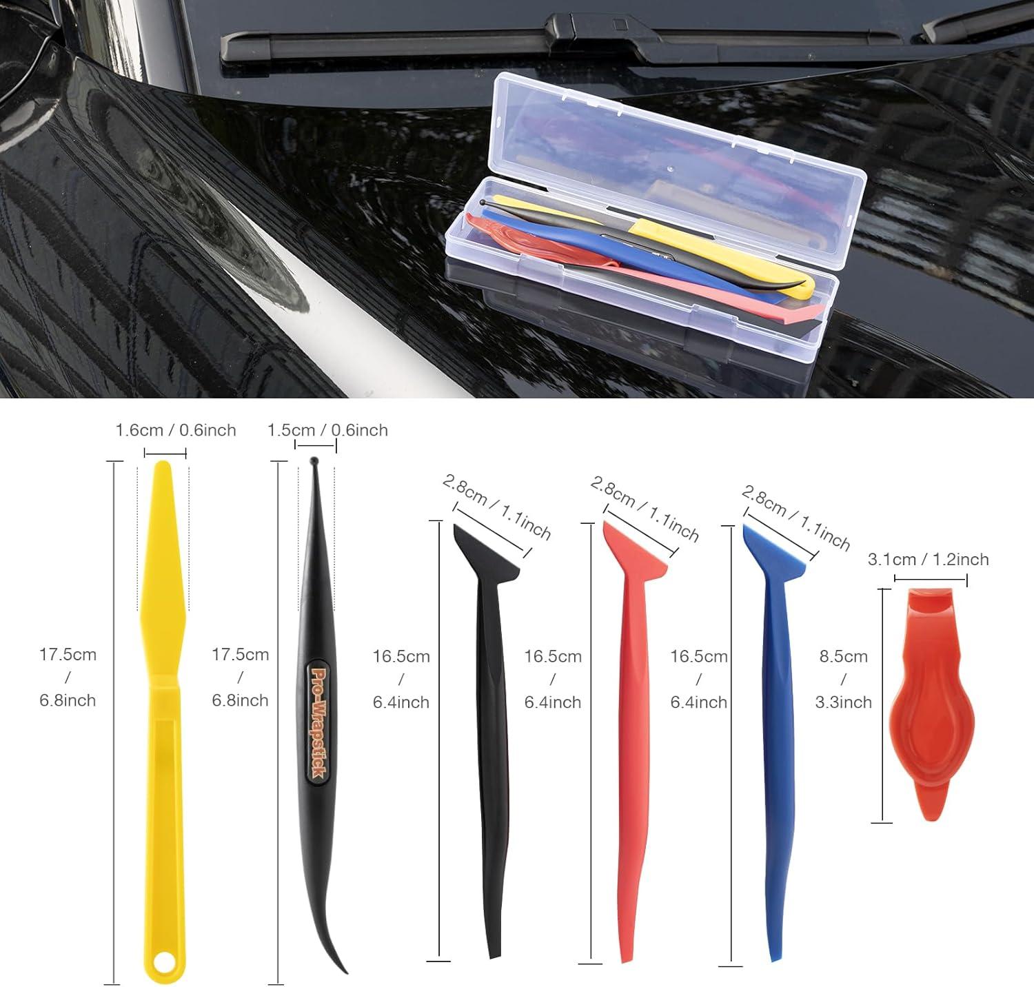 imageGomake Vinyl Wrap Tool Kit  Micro Stick Squeegee Corner Squeegee Curves Slot Tools for Car Wrapping Application Tucking Window Tinting