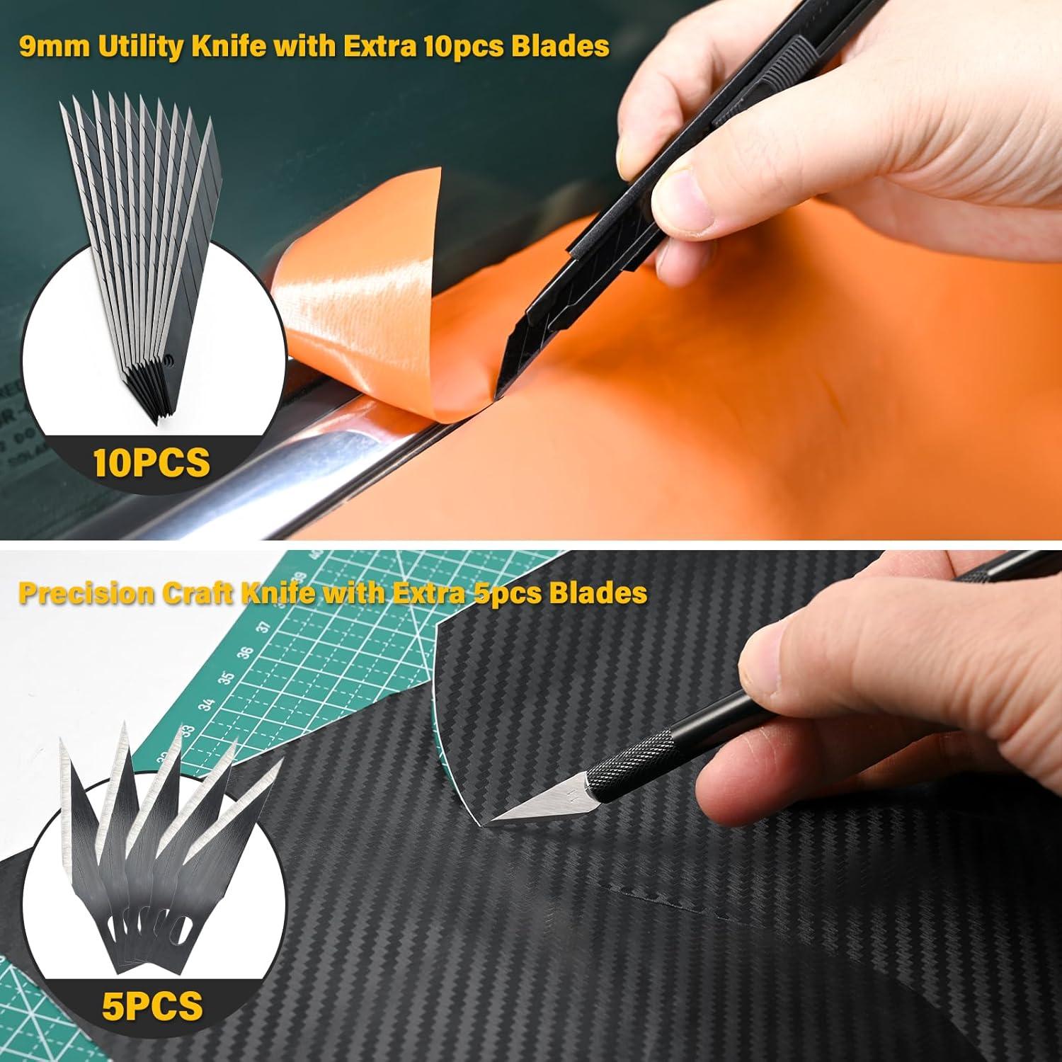 imageGomake Vinyl Wrap Tool Kit for Car Window Tint Installation with Magnet Holder Rubber ampamp Vinyl Squeegees Shank Gasket Mini Quarter Squeegee