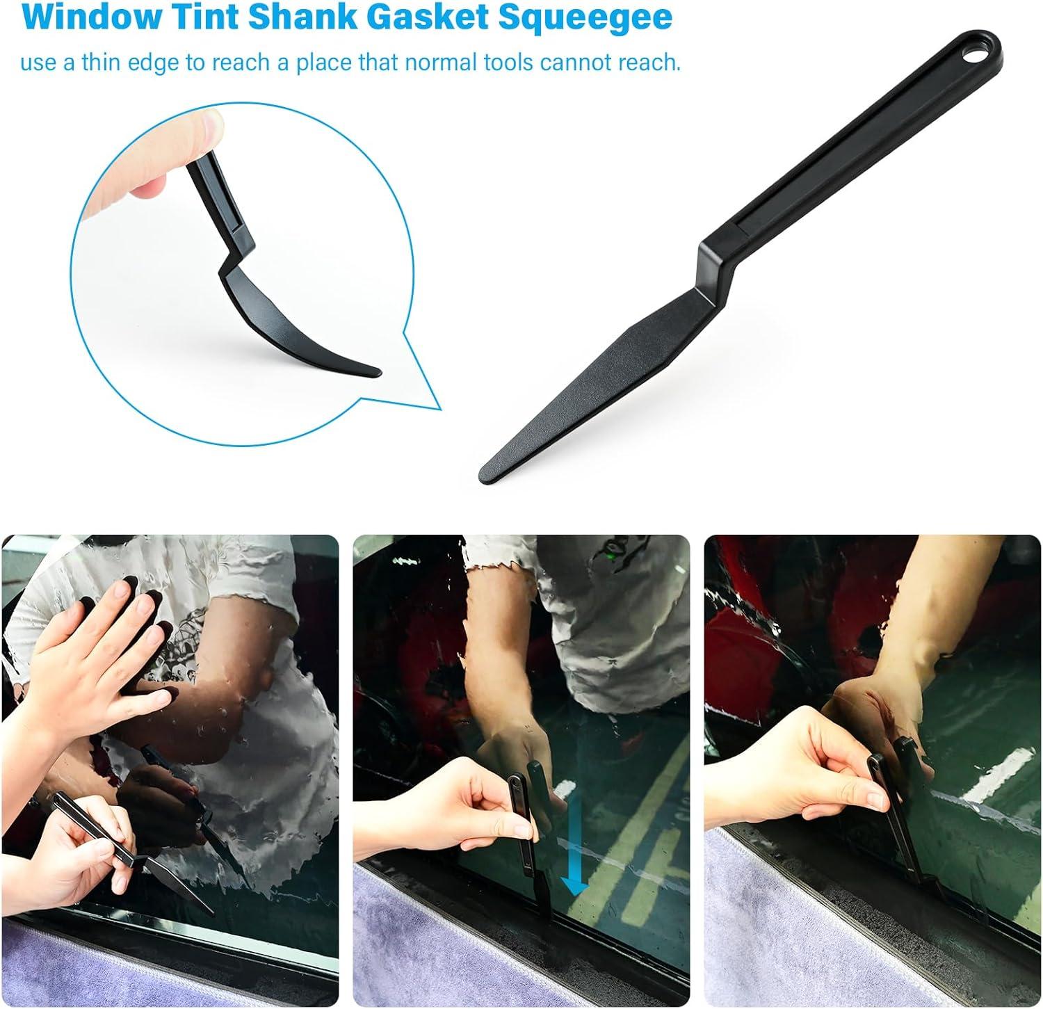 imageGomake Vinyl Wrap Tool Kit for Car Window Tint Installation with Magnet Holder Rubber ampamp Vinyl Squeegees Shank Gasket Mini Quarter Squeegee