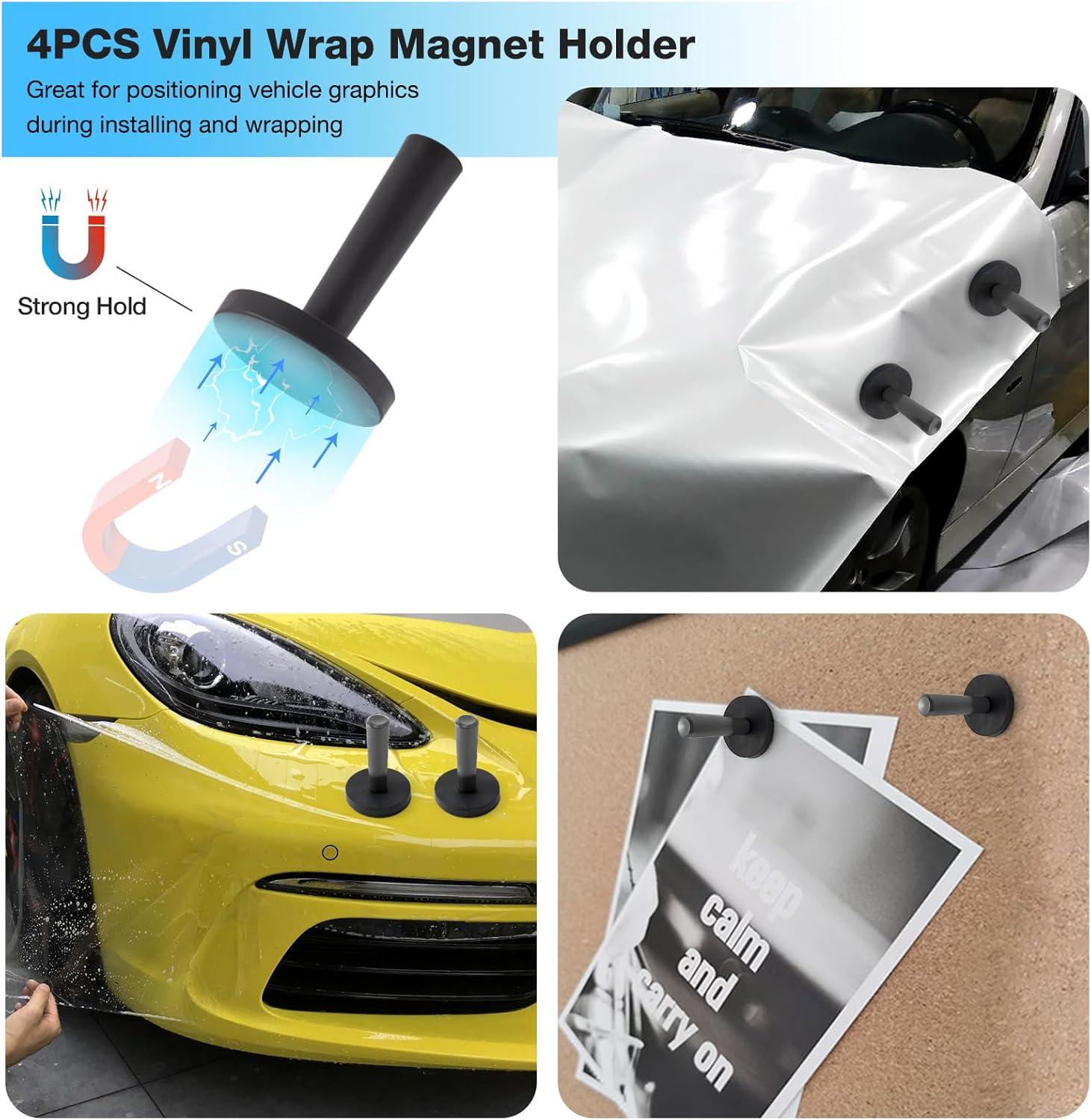 imageGomake Vinyl Wrap Tool Kit for Car Window Tint Installation with Magnet Holder Rubber ampamp Vinyl Squeegees Shank Gasket Mini Quarter Squeegee