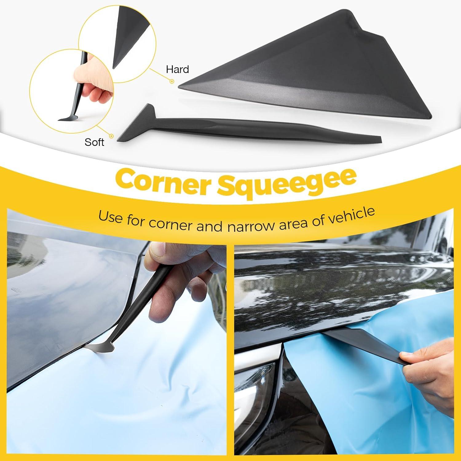 imageGomake Vinyl Wrap Tool Kit for Car Window Tint Installation with Magnet Holder Rubber ampamp Vinyl Squeegees Shank Gasket Mini Quarter Squeegee