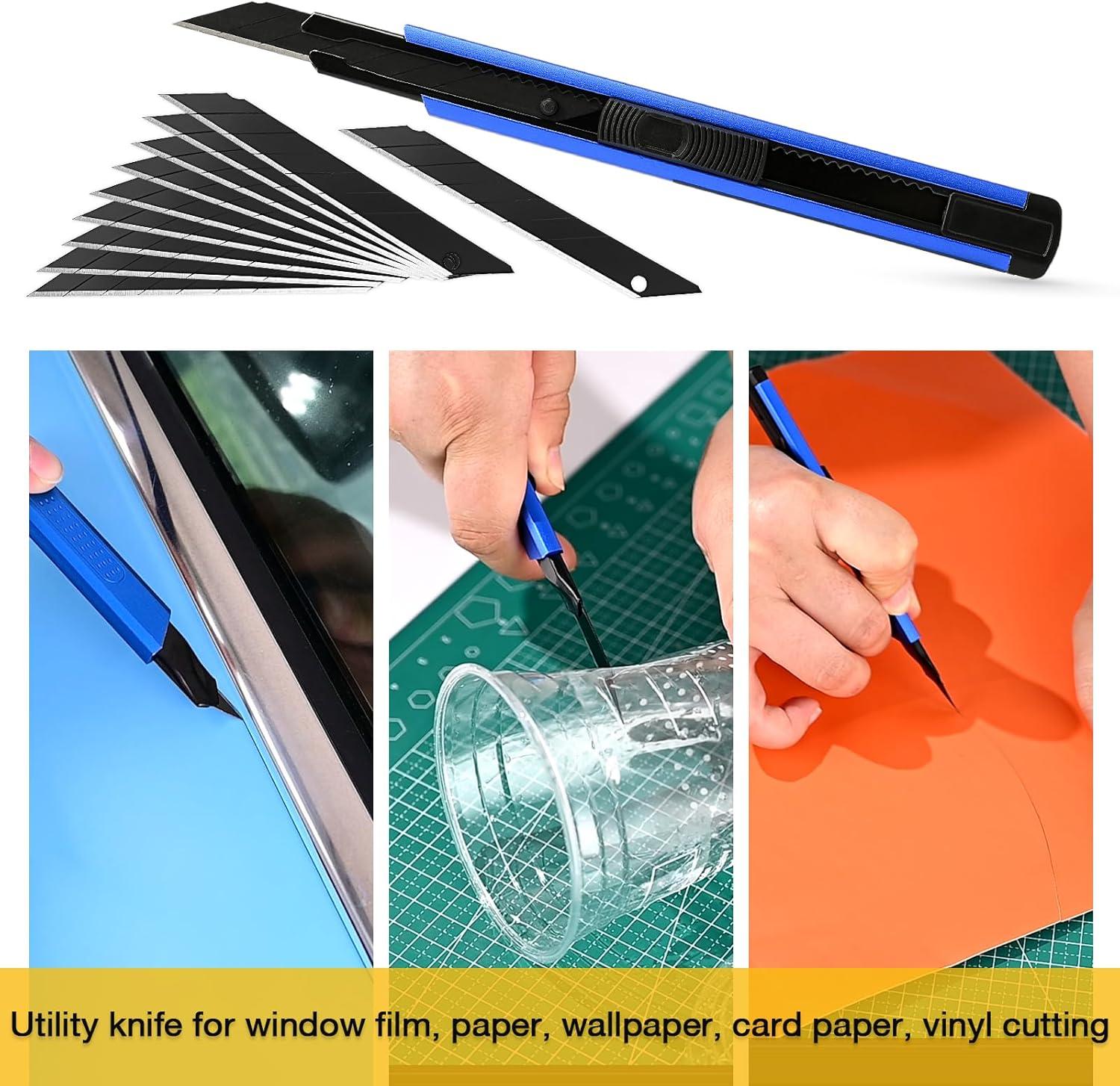 imageGomake Vinyl Wrap Tool Set Window Tint KitWindow Tint Tools Small Rubber Squeegee Car Window Tint Application KitVinyl Wrap Tools Felt Squeegee for Car WrappingWindow CleaningBlue