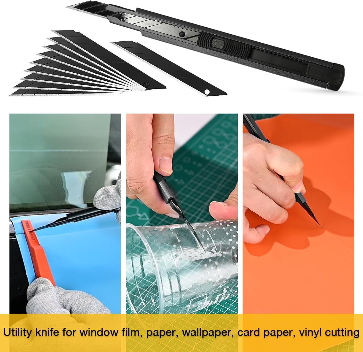 imageGomake Vinyl Wrap Tool Set Window Tint KitWindow Tint Tools Small Rubber Squeegee Car Window Tint Application KitVinyl Wrap Tools Felt Squeegee for Car WrappingWindow CleaningBlack
