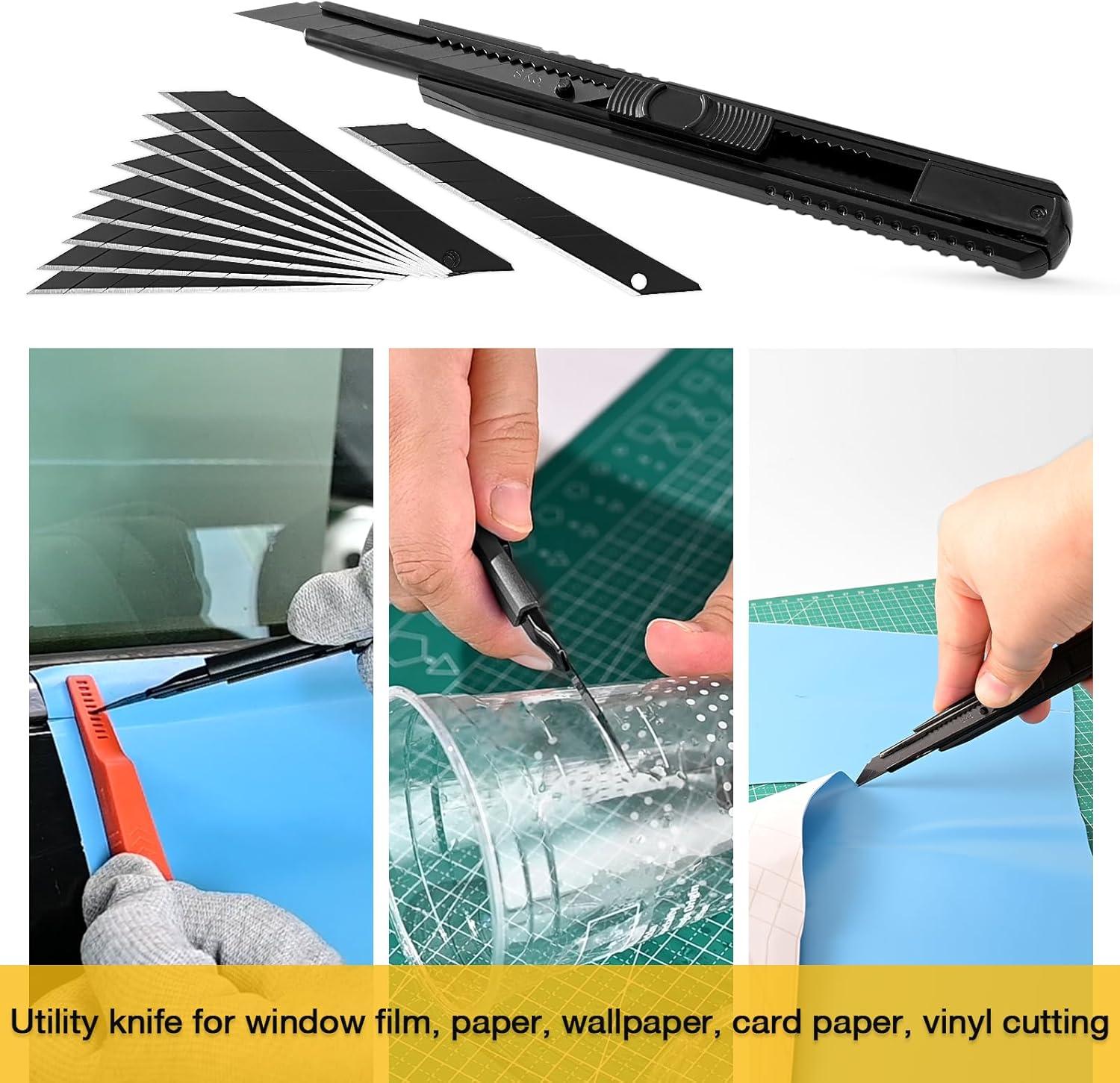 imageGomake Vinyl Wrap Tool Window Tint KitCar Window Tint Application Kit with Small Rubber Squeegee Vinyl SqueegeeShank Gasket SqueegeeMini Quarter Squeegee for Car WrappingWindow Tinting Black