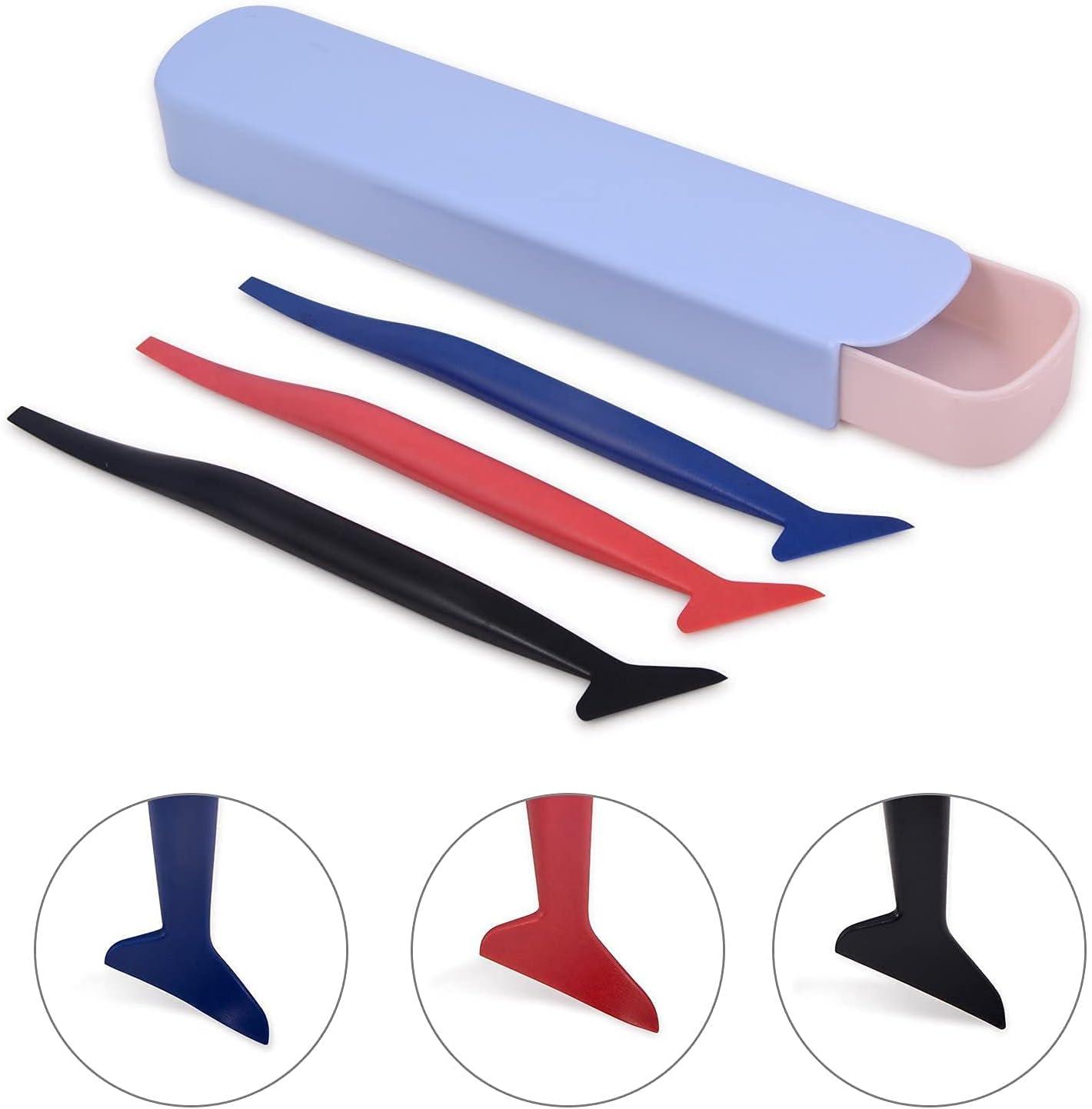 imageGomake Vinyl Wrap Tool kit Window Tinting Tools Car Wrap Kit Wallpaper Smoothing Tool Window Tint Installation Kit with Felt Squeegee Wrap Stick Squeegee9mm Utility Knife for Car Wrapping12 pieces