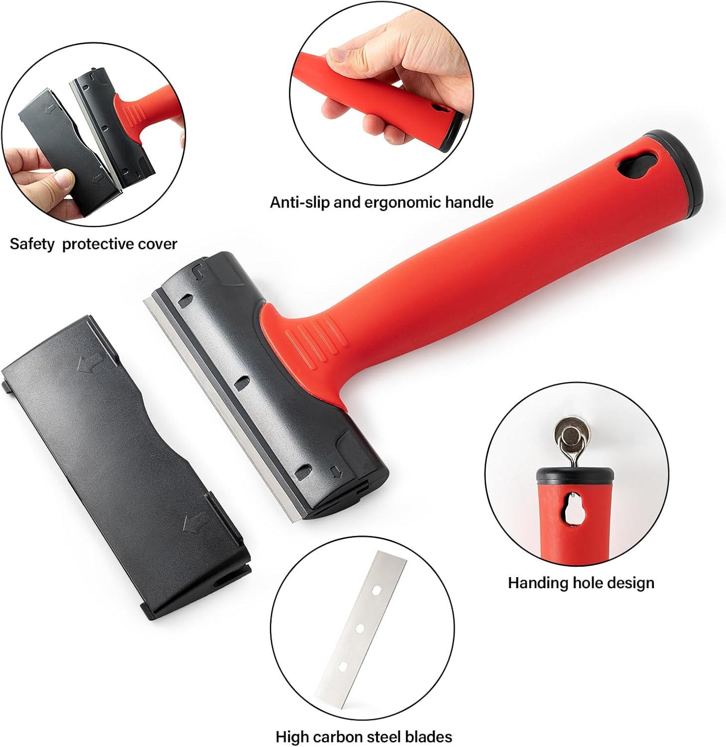 imageGomake Wallpaper Remove Tool Set With Perforating Scoring ToolSpray Bottle4 inch Razor Blade Scraper Sticker Remover to Peel Contact Paper Vinyl Backsplash Window Film Wallpaper Adhesive