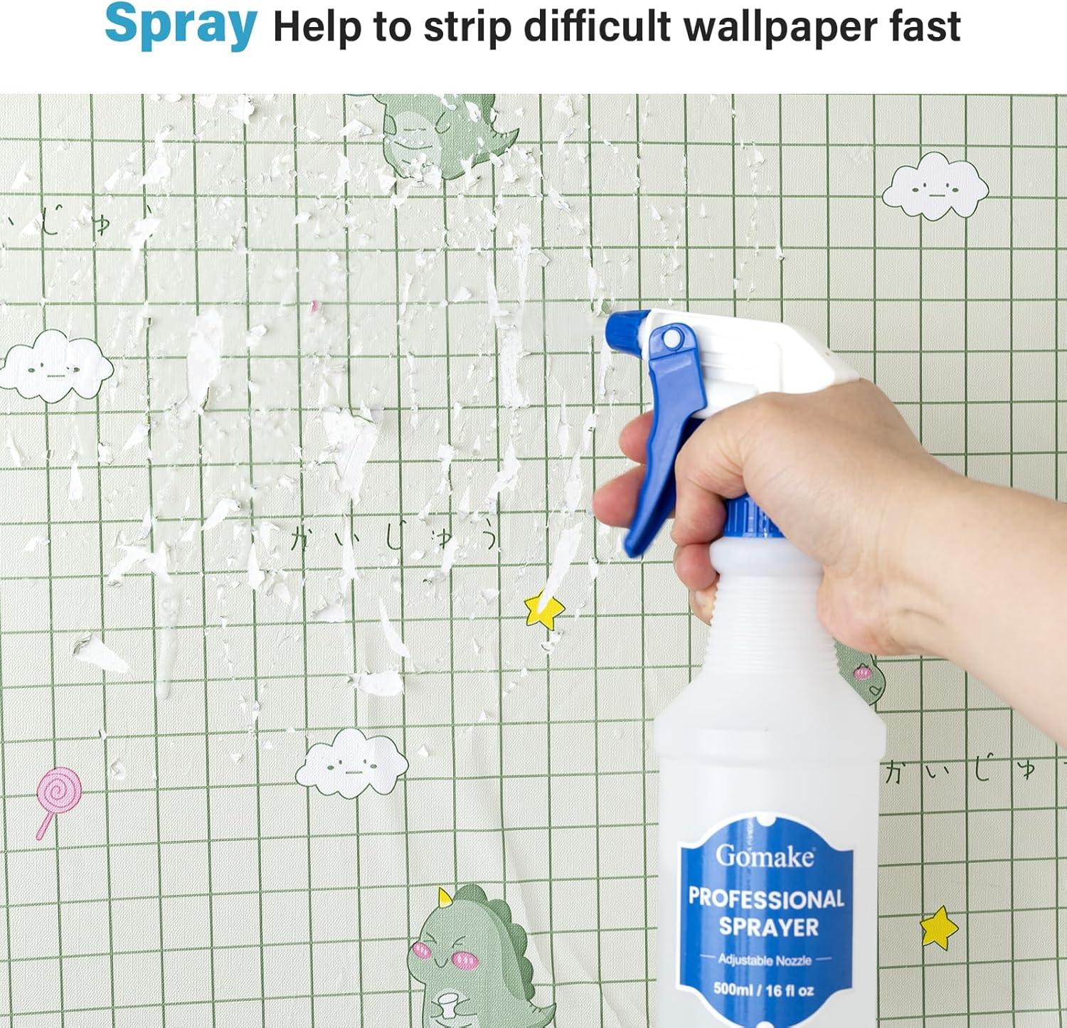 imageGomake Wallpaper Remove Tool Set With Perforating Scoring ToolSpray Bottle4 inch Razor Blade Scraper Sticker Remover to Peel Contact Paper Vinyl Backsplash Window Film Wallpaper Adhesive