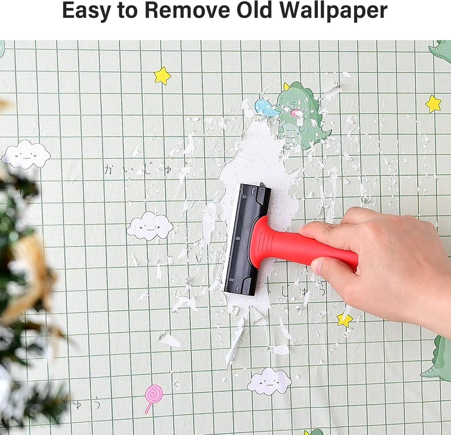 imageGomake Wallpaper Remove Tool Set With Perforating Scoring ToolSpray Bottle4 inch Razor Blade Scraper Sticker Remover to Peel Contact Paper Vinyl Backsplash Window Film Wallpaper Adhesive
