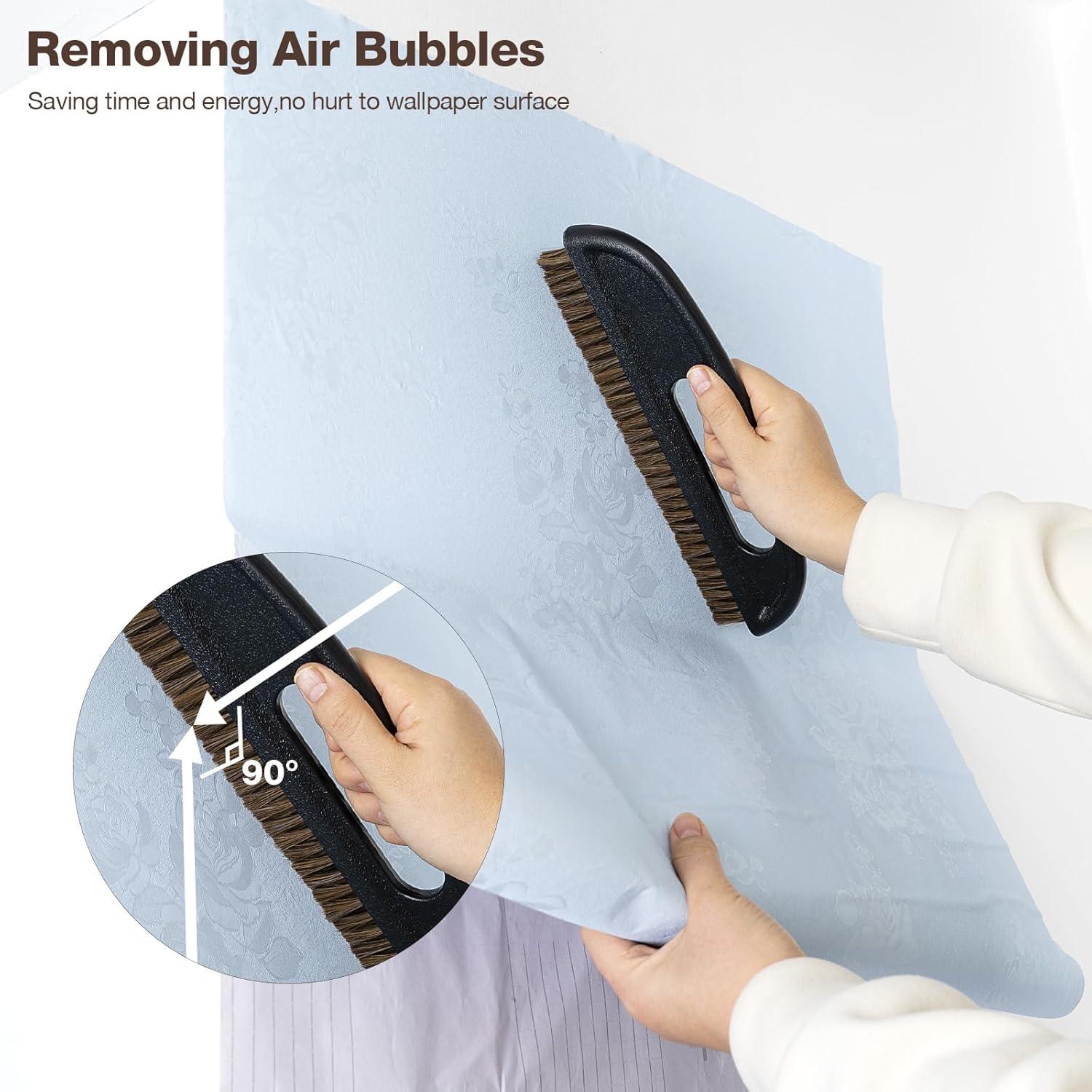 imageGomake Wallpaper Smoothing Tool Wallpaper Brush Tools Kit with Felt Squeegee Craft Precision Knife for Paper Peel and Stick Wallpaper Car Wrap Vinyl Window Tint Film Wallpaper Adhesive Kit 02Kit 02