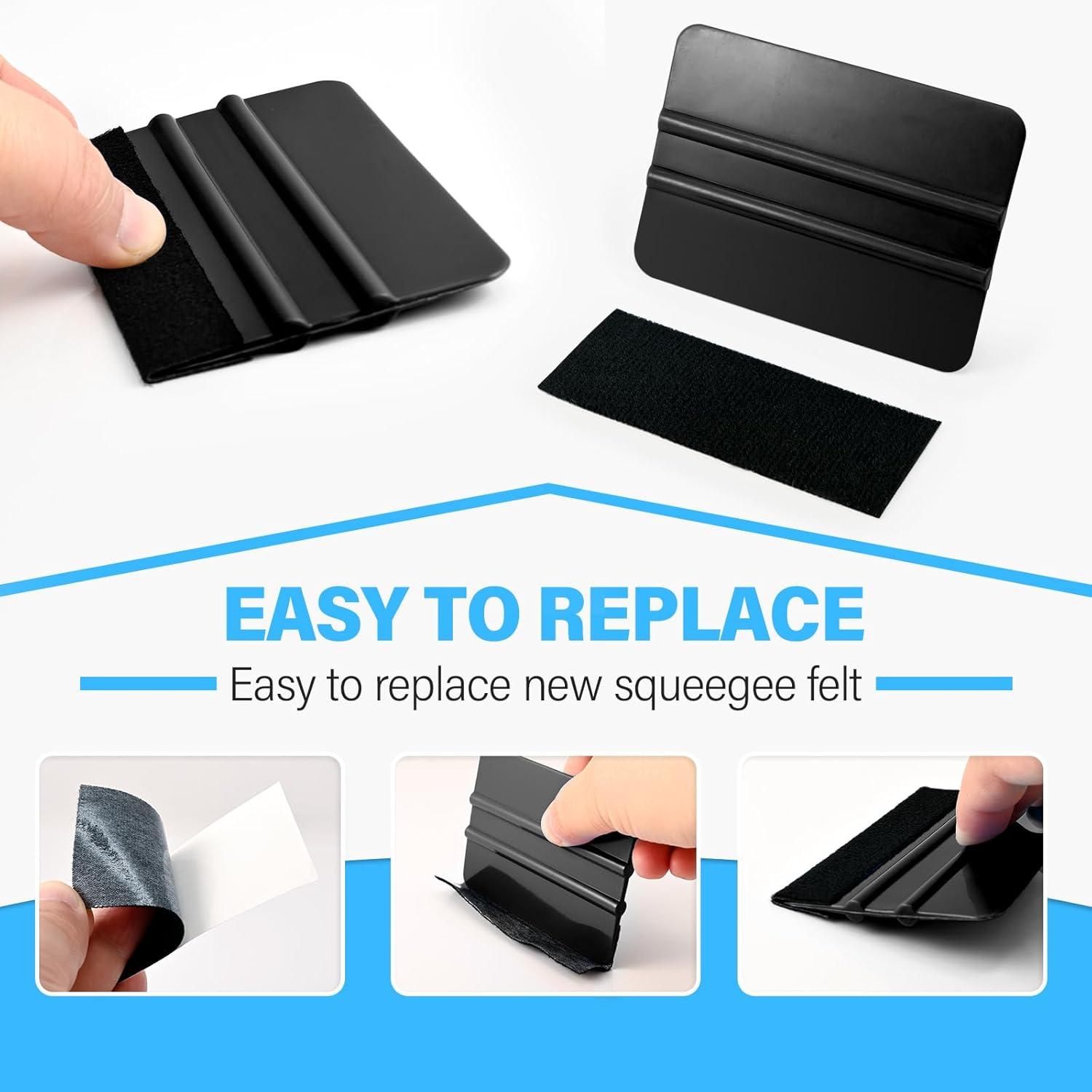 imageGomake Wallpaper Smoothing Tool Wallpaper Brush Tools Kit with Felt Squeegee Craft Precision Knife for Paper Peel and Stick Wallpaper Car Wrap Vinyl Window Tint Film Wallpaper Adhesive Kit 02Kit 02