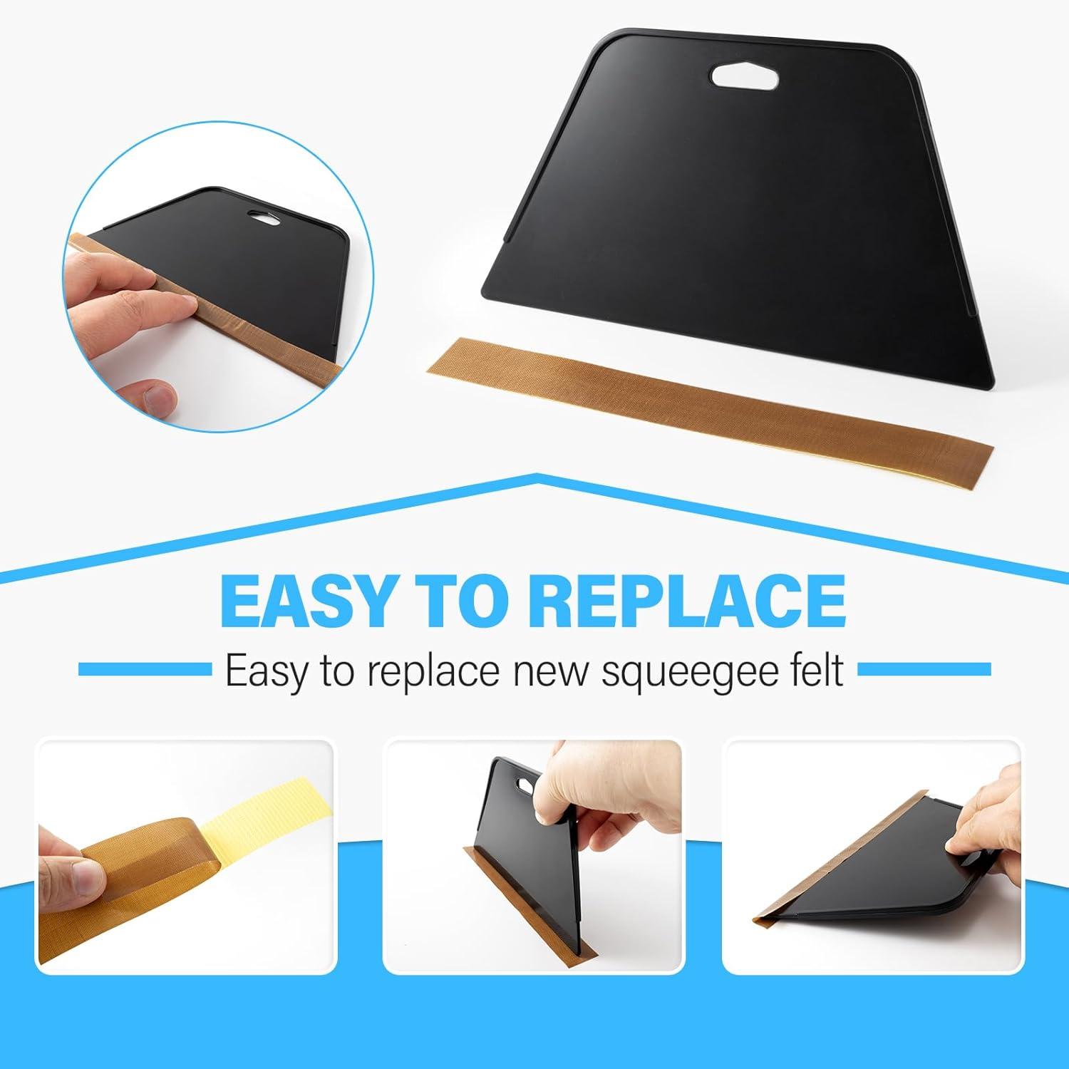 imageGomake Wallpaper Smoothing Tool Wallpaper Brush Tools Kit with Felt Squeegee Craft Precision Knife for Paper Peel and Stick Wallpaper Car Wrap Vinyl Window Tint Film Wallpaper Adhesive Kit 02Kit 02