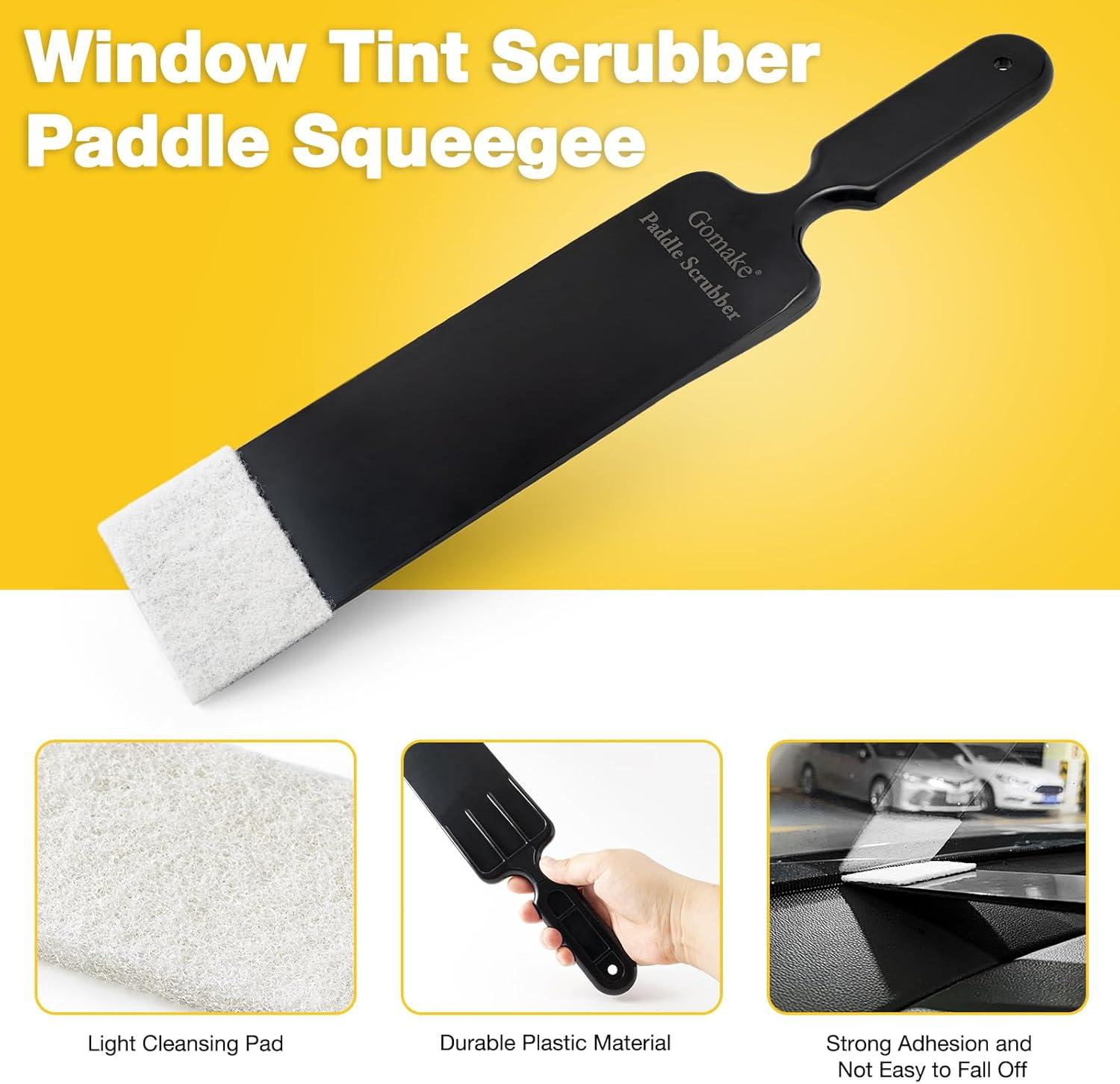 imageGomake Window Tint Kit Vinyl Wrap Tool Car Windshield Back Window Tinting Tools with Bulldozer Squeegee Scrubber PaddleRubber Blade ScraperFilm Cutter for Car WrappingVinyl Film Installation