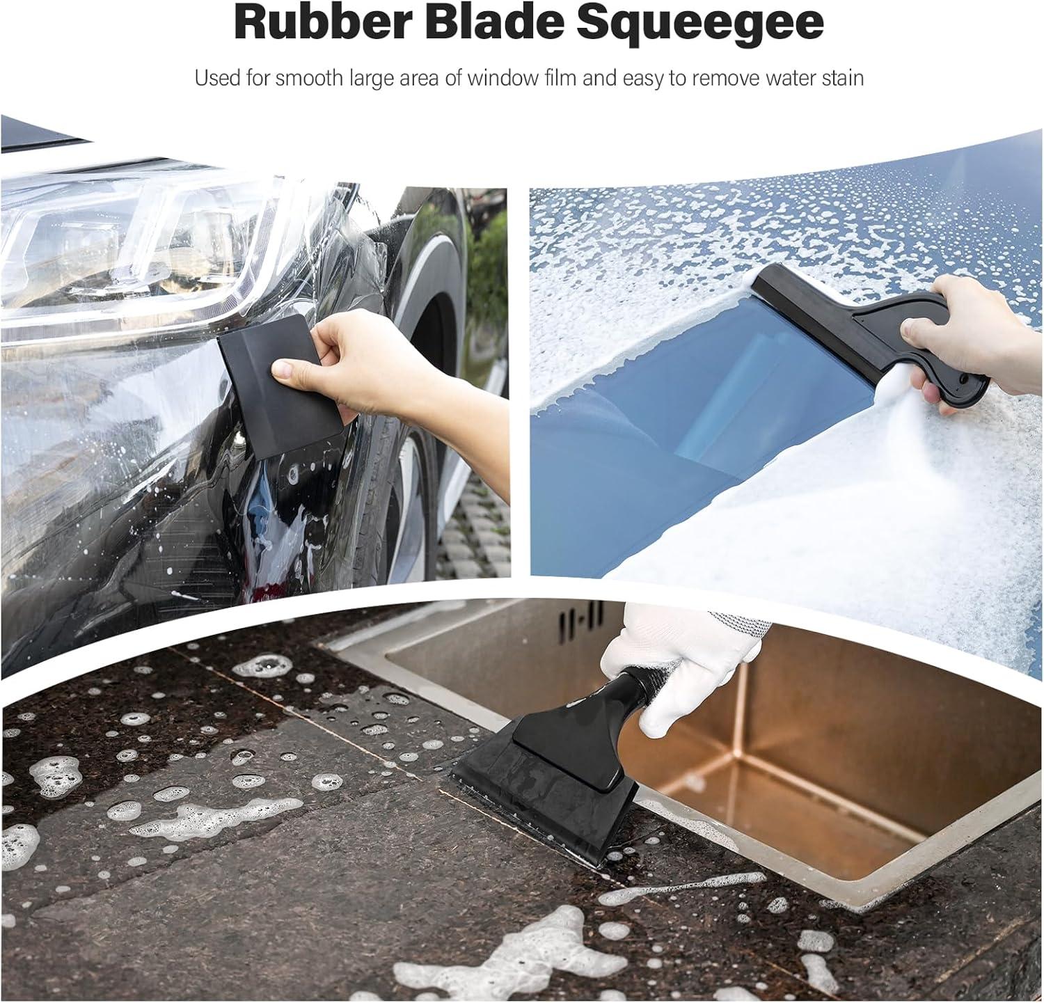 imageGomake Window Tint Kit Vinyl Wrap Tool Car Windshield Back Window Tinting Tools with Bulldozer Squeegee Scrubber PaddleRubber Blade ScraperFilm Cutter for Car WrappingVinyl Film Installation