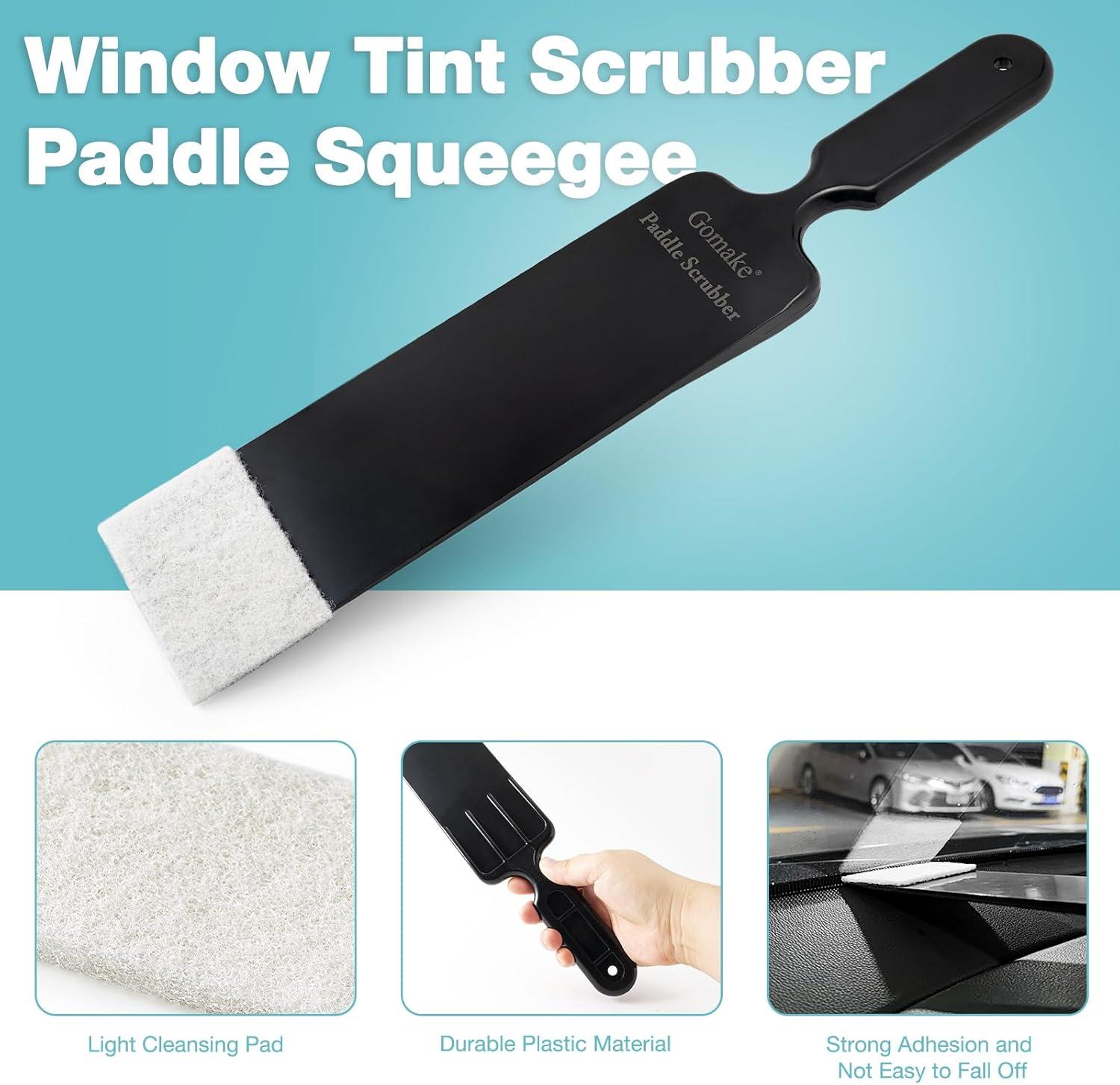 imageGomake Window Tint Tools Bulldozer Squeegee Scrubber Paddle Squeegee Long Handle Tinting Tool for Front ampamp Back Rear Window Film Auto Flat Glass Cleaning Style AStyle A