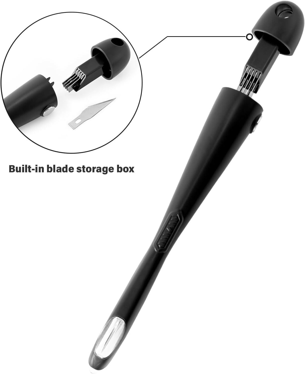 imageGomake Wrapping Paper Cutter 2PCS Gift Wrap Cutter With Blade Storage BoxMagnetic Wrapping Paper Roll Cutter Tool for BirthdayChristmas Paper Gift Wrapping Paper Roll Backing Paper CutterBlueBlack