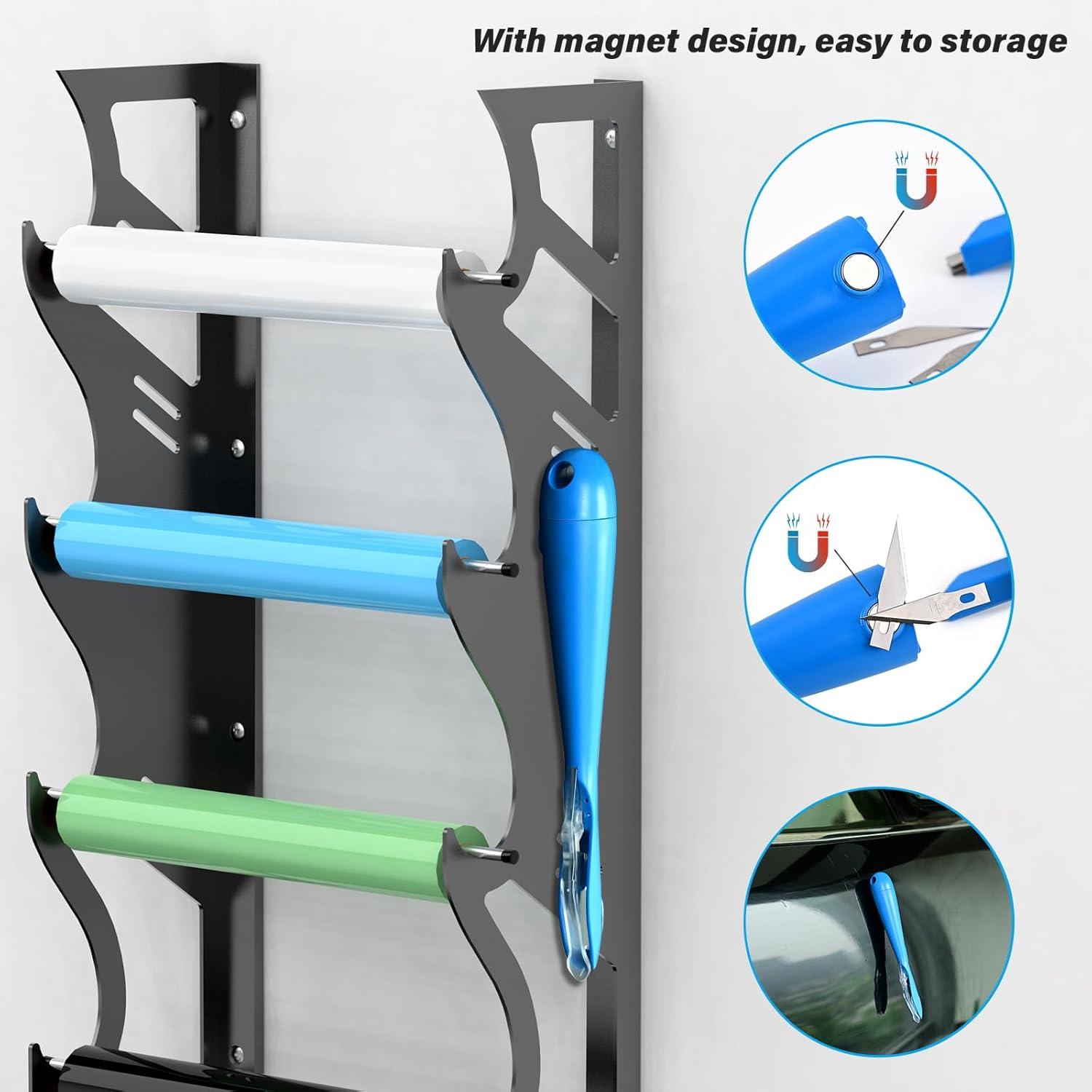 imageGomake Wrapping Paper Cutter 2PCS Gift Wrap Cutter With Blade Storage BoxMagnetic Wrapping Paper Roll Cutter Tool for BirthdayChristmas Paper Gift Wrapping Paper Roll Backing Paper CutterBlueBlue